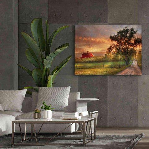 Image of 'Country Lane Sunset' by Lori Deiter, Canvas Wall Art,54 x 40