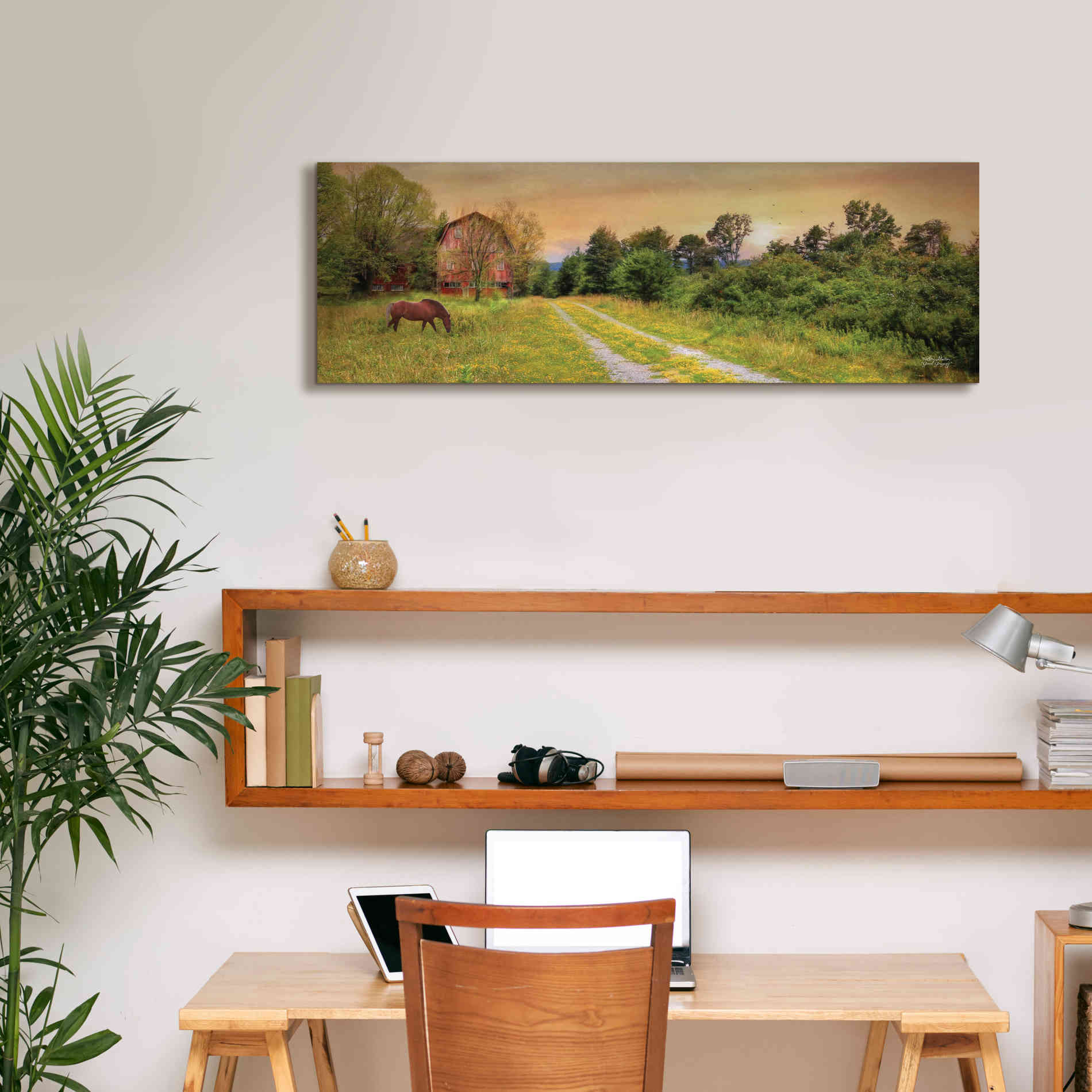 'Good Grazing' by Lori Deiter, Canvas Wall Art,36 x 12