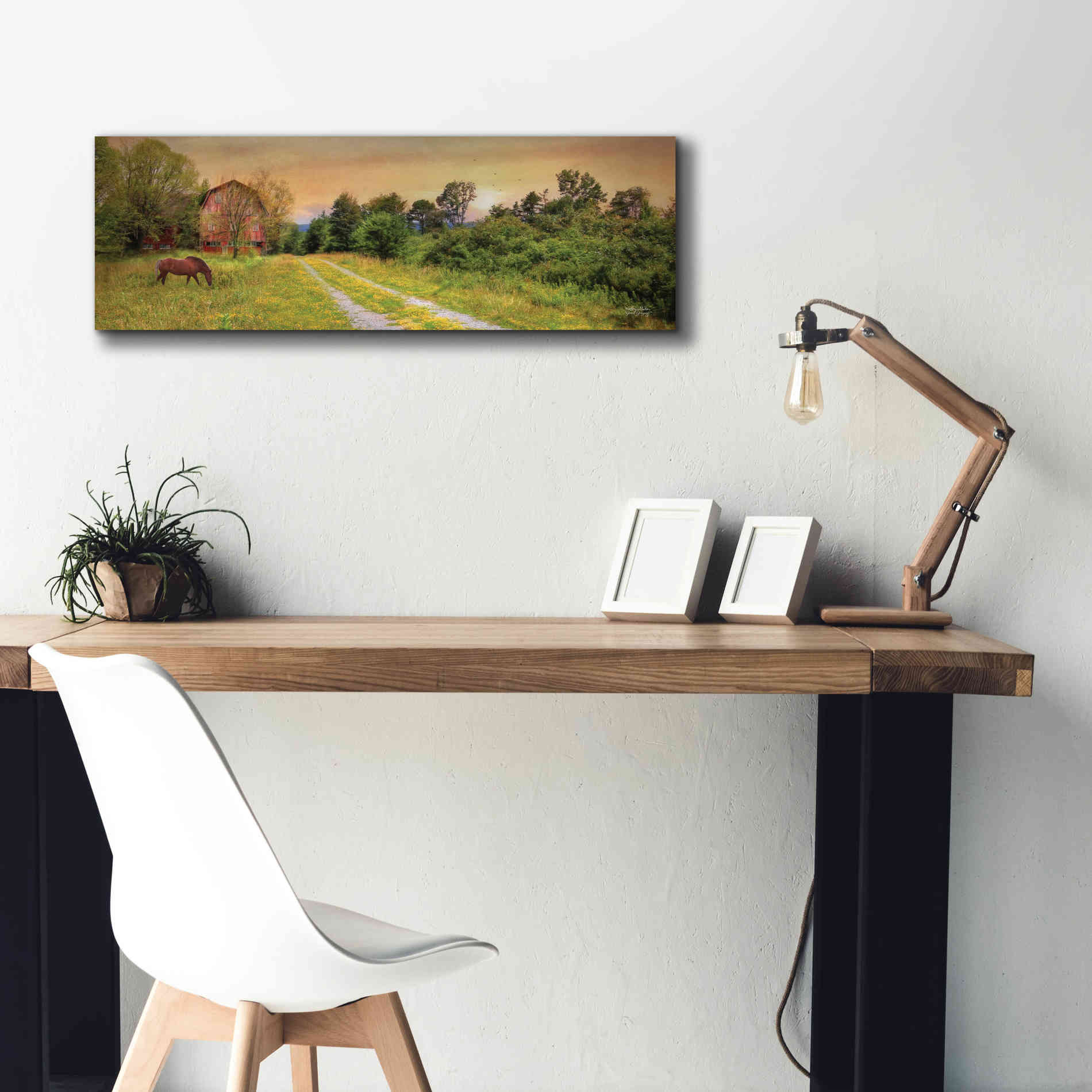 'Good Grazing' by Lori Deiter, Canvas Wall Art,36 x 12