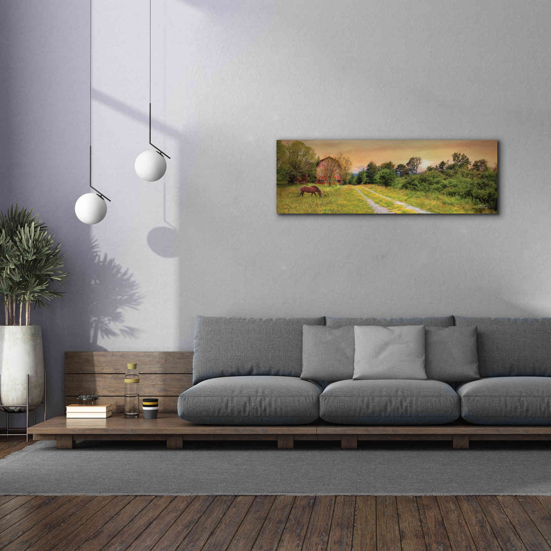'Good Grazing' by Lori Deiter, Canvas Wall Art,60 x 20