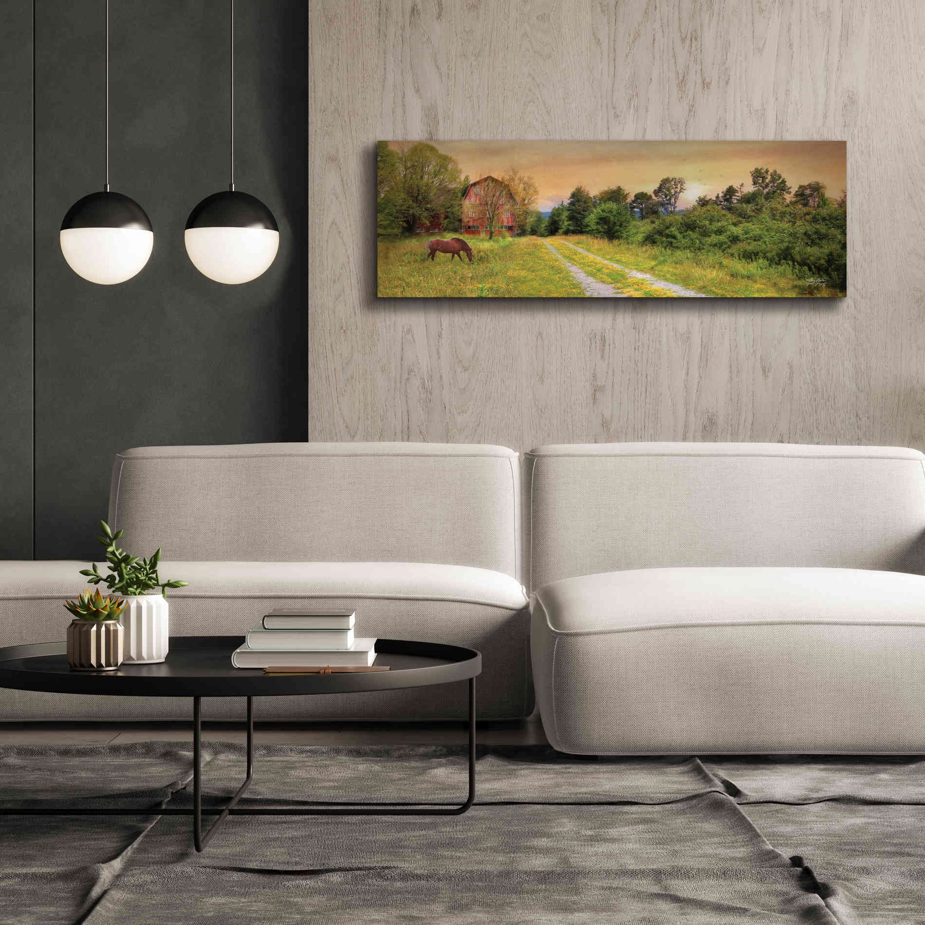 'Good Grazing' by Lori Deiter, Canvas Wall Art,60 x 20