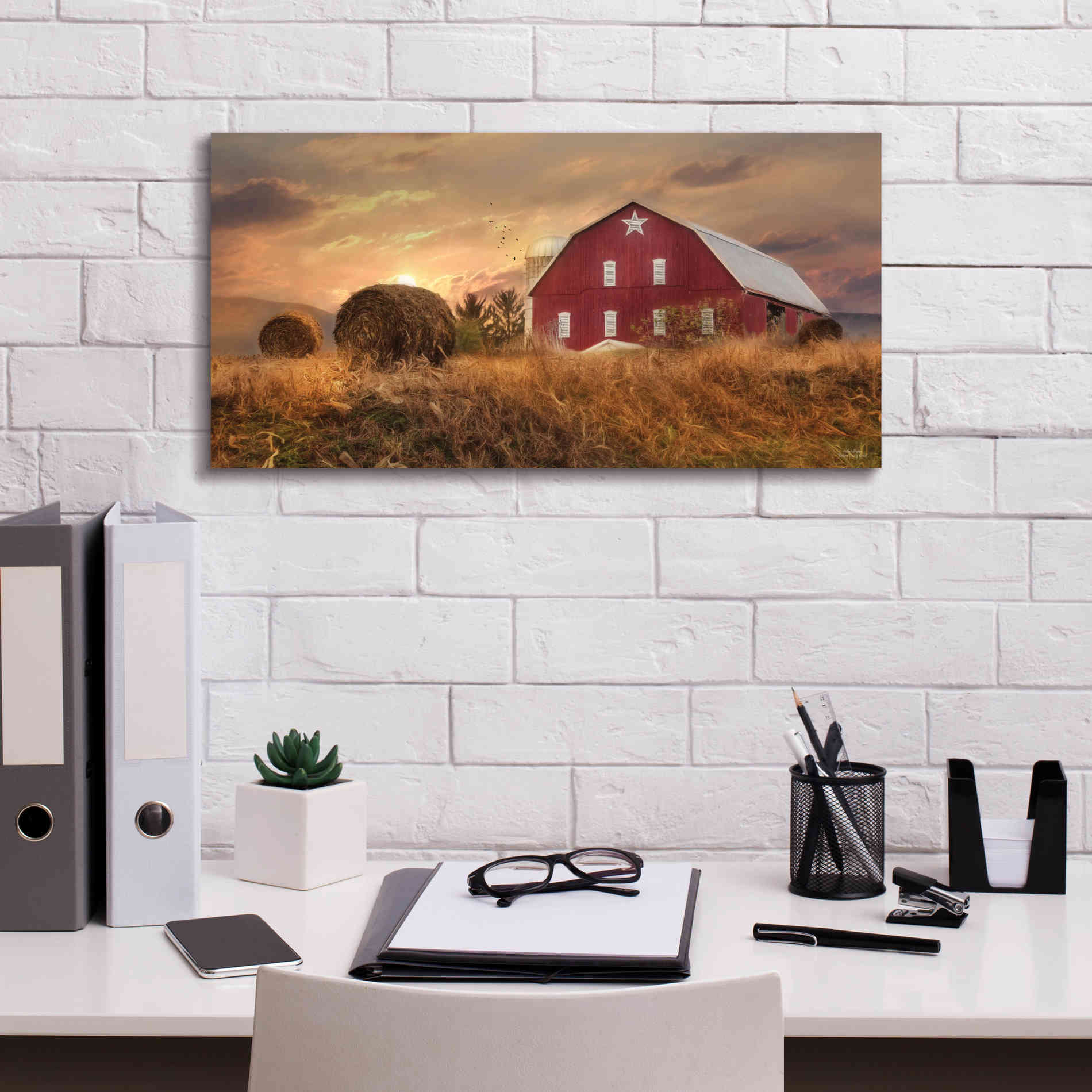 'Bedford County Sunset' by Lori Deiter, Canvas Wall Art,24 x 12