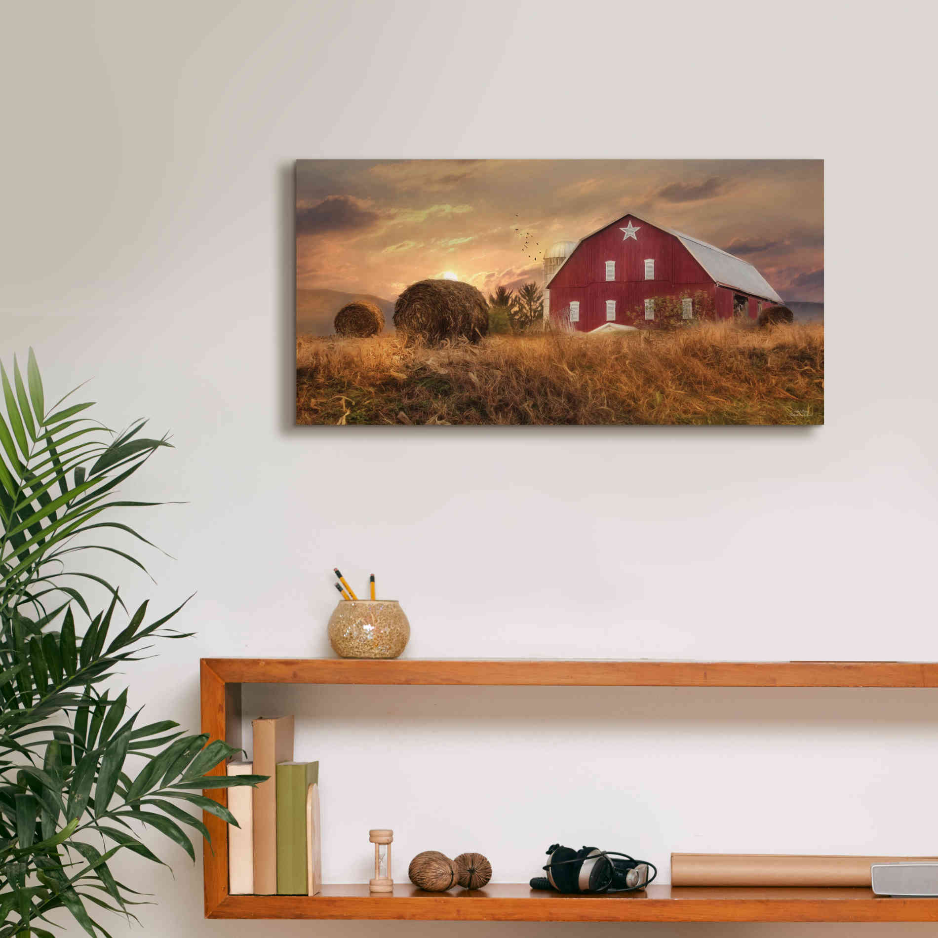 'Bedford County Sunset' by Lori Deiter, Canvas Wall Art,24 x 12