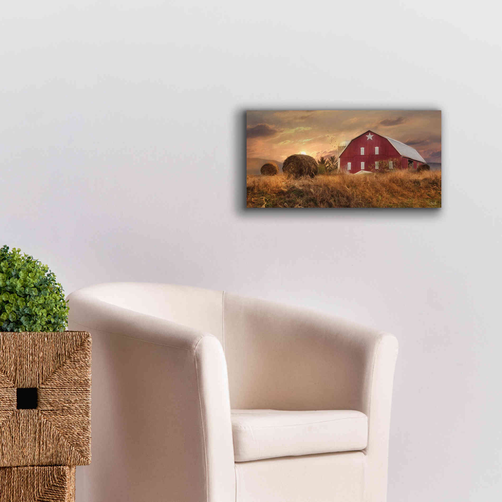'Bedford County Sunset' by Lori Deiter, Canvas Wall Art,24 x 12