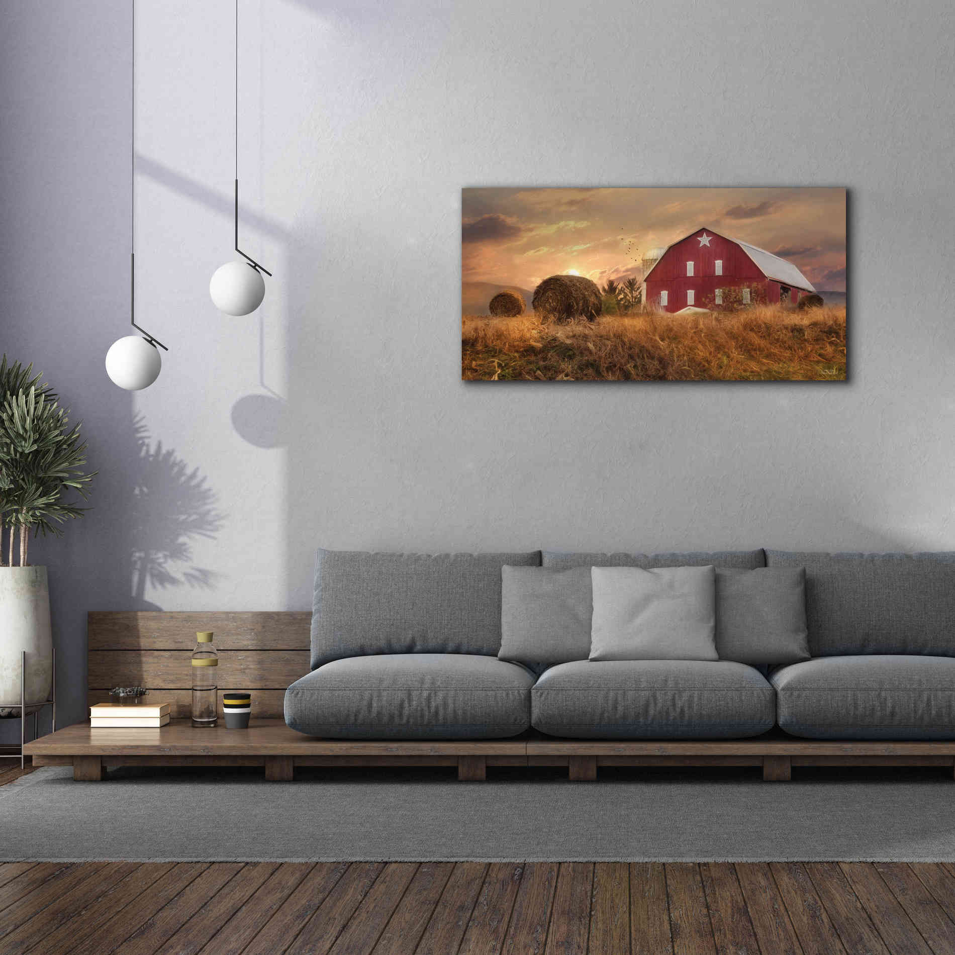 'Bedford County Sunset' by Lori Deiter, Canvas Wall Art,60 x 30