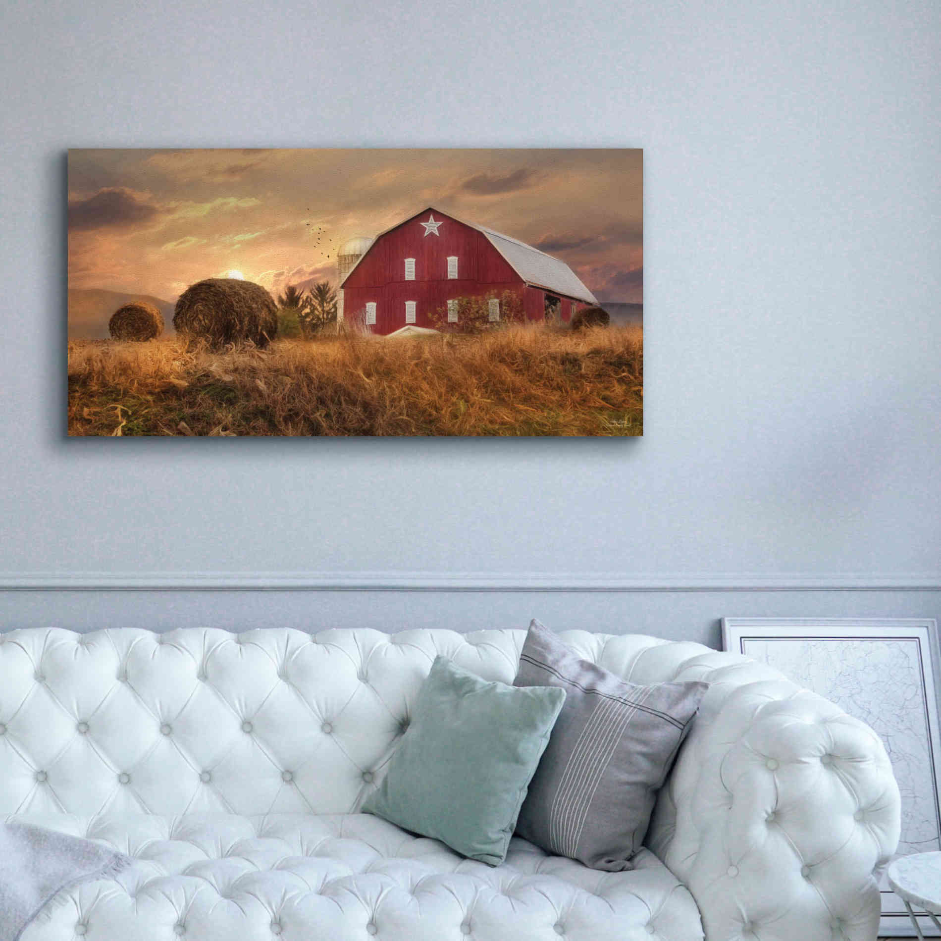 'Bedford County Sunset' by Lori Deiter, Canvas Wall Art,60 x 30