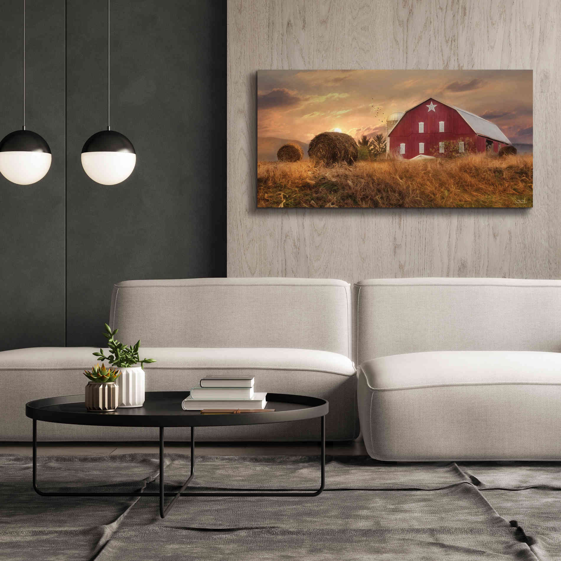 'Bedford County Sunset' by Lori Deiter, Canvas Wall Art,60 x 30