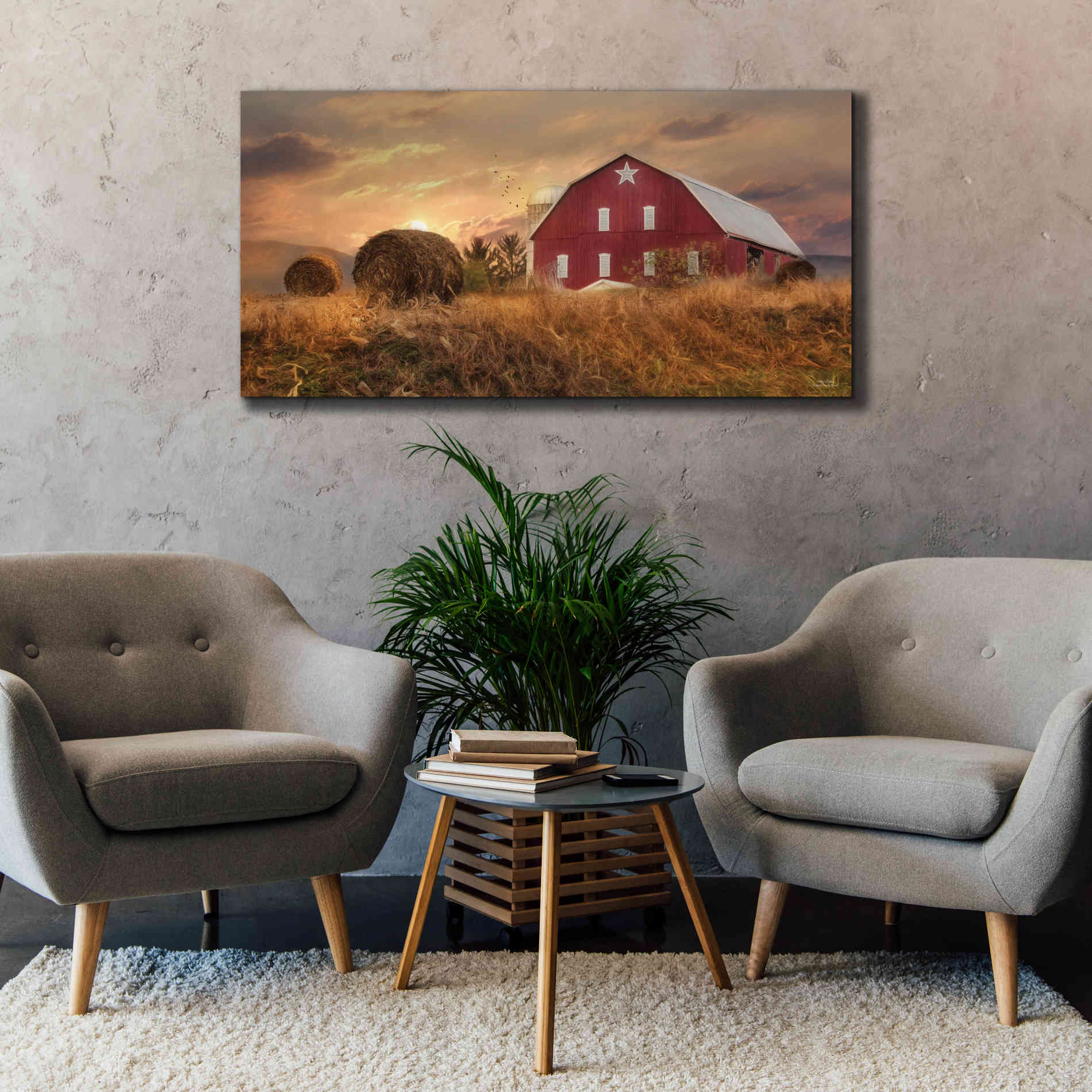 'Bedford County Sunset' by Lori Deiter, Canvas Wall Art,60 x 30