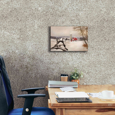 Image of 'Sleigh Ride in the Country' by Lori Deiter, Canvas Wall Art,18 x 12