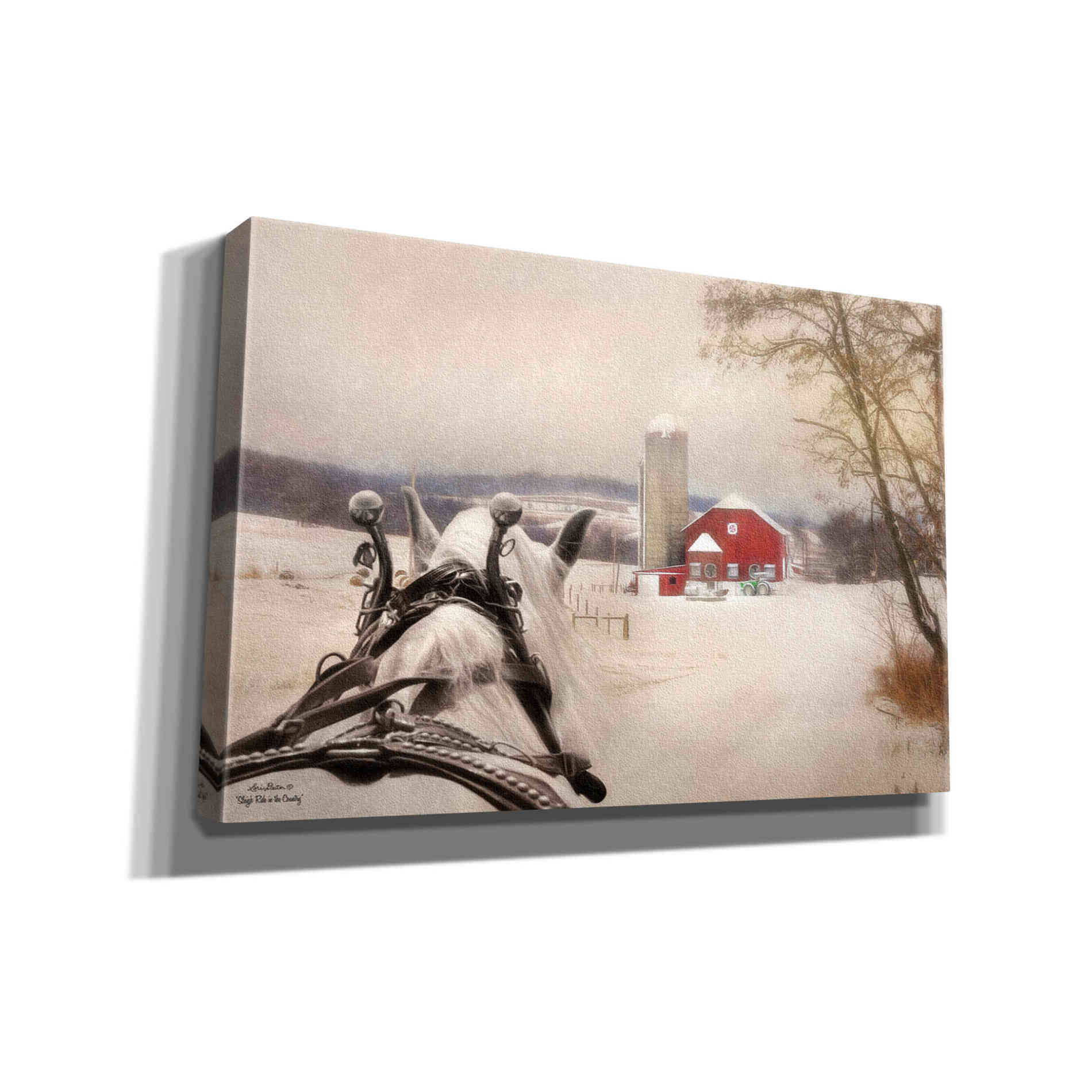 'Sleigh Ride in the Country' by Lori Deiter, Canvas Wall Art