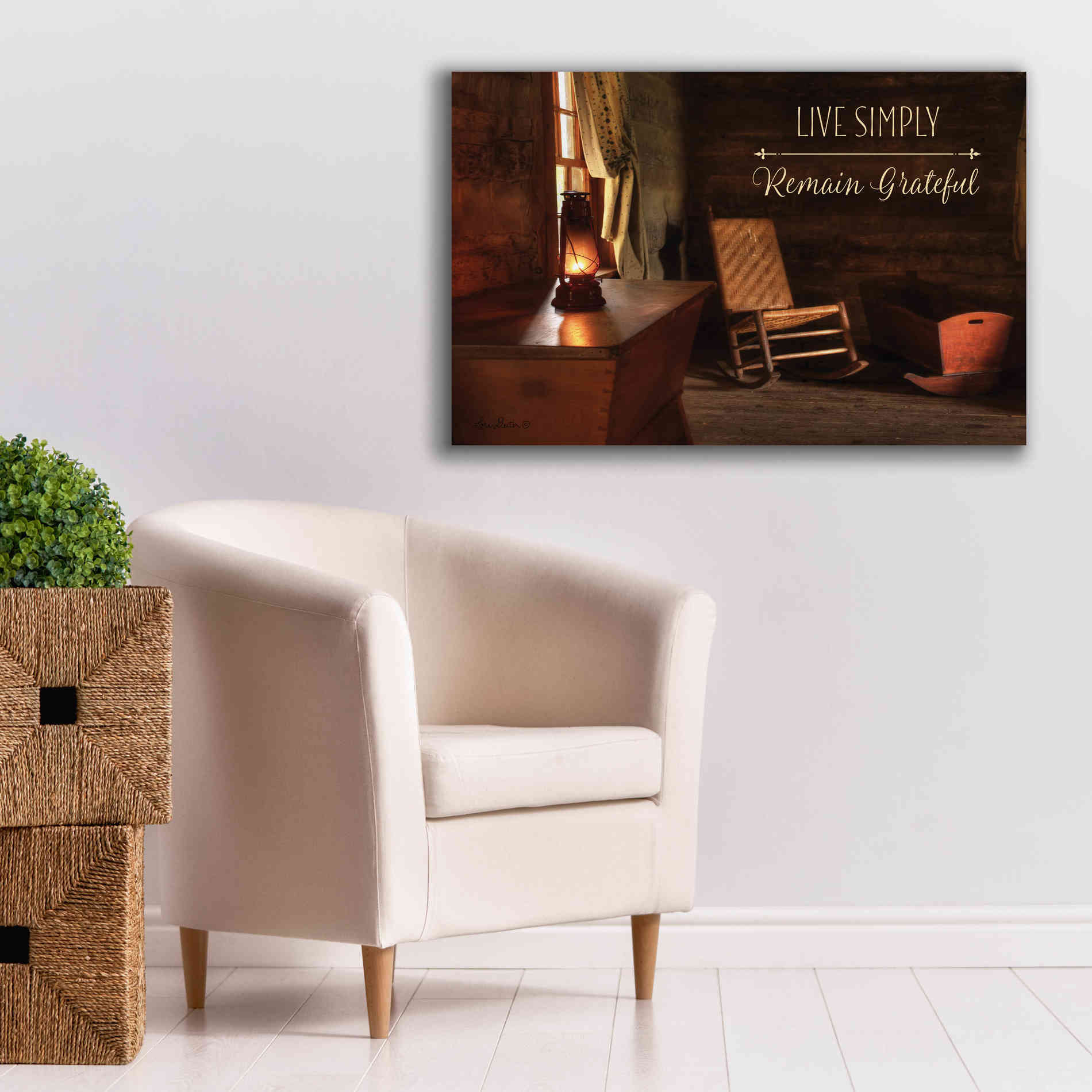 'Live Simply' by Lori Deiter, Canvas Wall Art,40 x 26