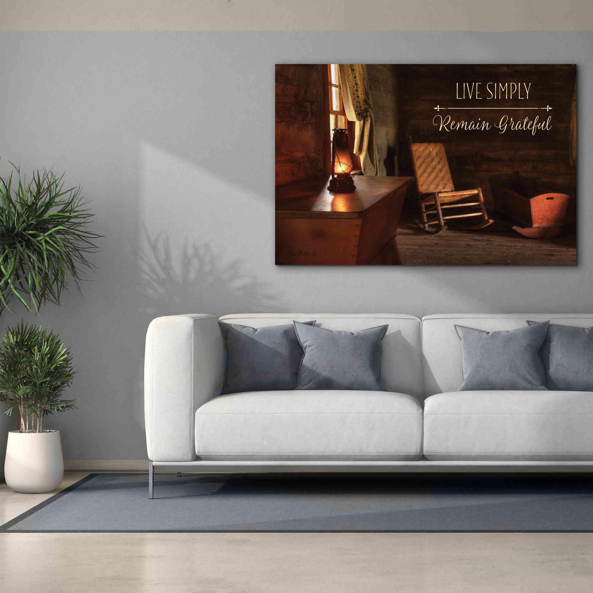 'Live Simply' by Lori Deiter, Canvas Wall Art,60 x 40