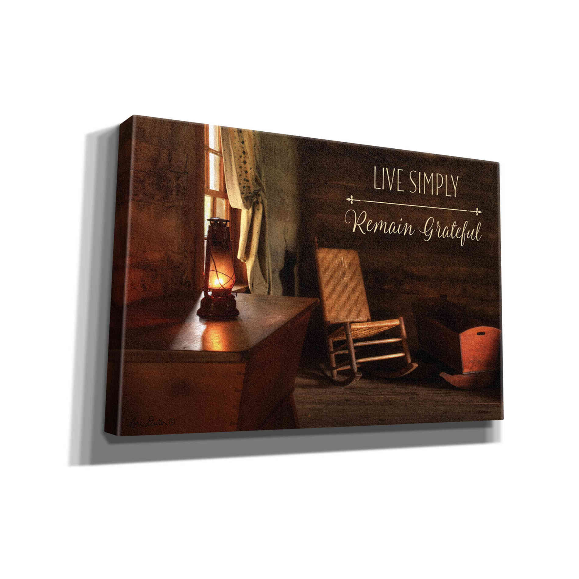 'Live Simply' by Lori Deiter, Canvas Wall Art