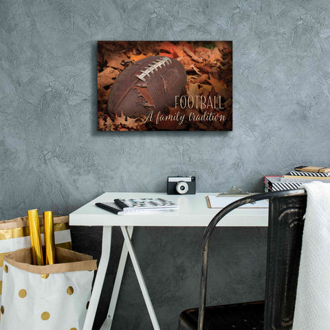 Image of 'Football - A Family Tradition' by Lori Deiter, Canvas Wall Art,18 x 12