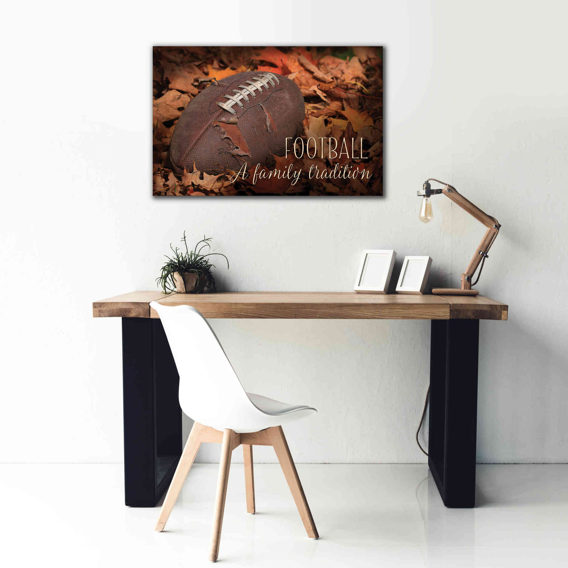 'Football - A Family Tradition' by Lori Deiter, Canvas Wall Art,40 x 26