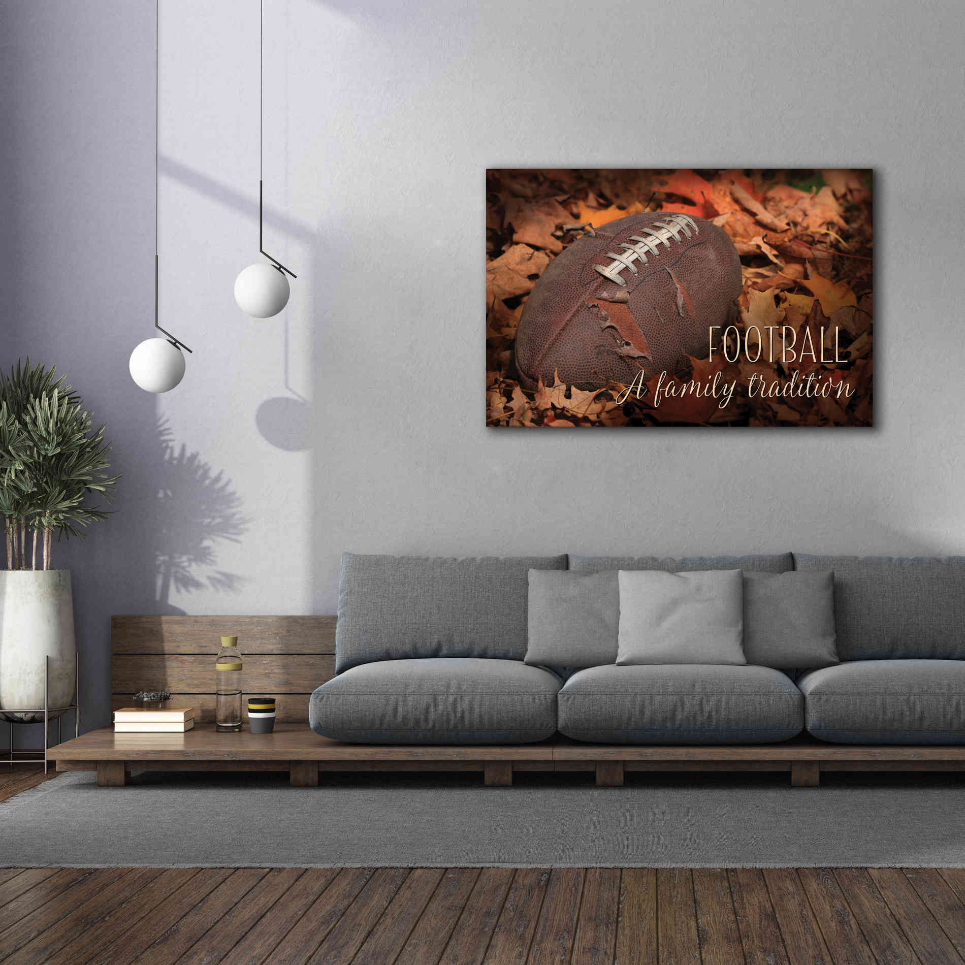 'Football - A Family Tradition' by Lori Deiter, Canvas Wall Art,60 x 40