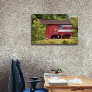 'Patriotic Farmer' by Lori Deiter, Canvas Wall Art,40 x 26