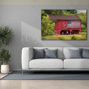 'Patriotic Farmer' by Lori Deiter, Canvas Wall Art,60 x 40