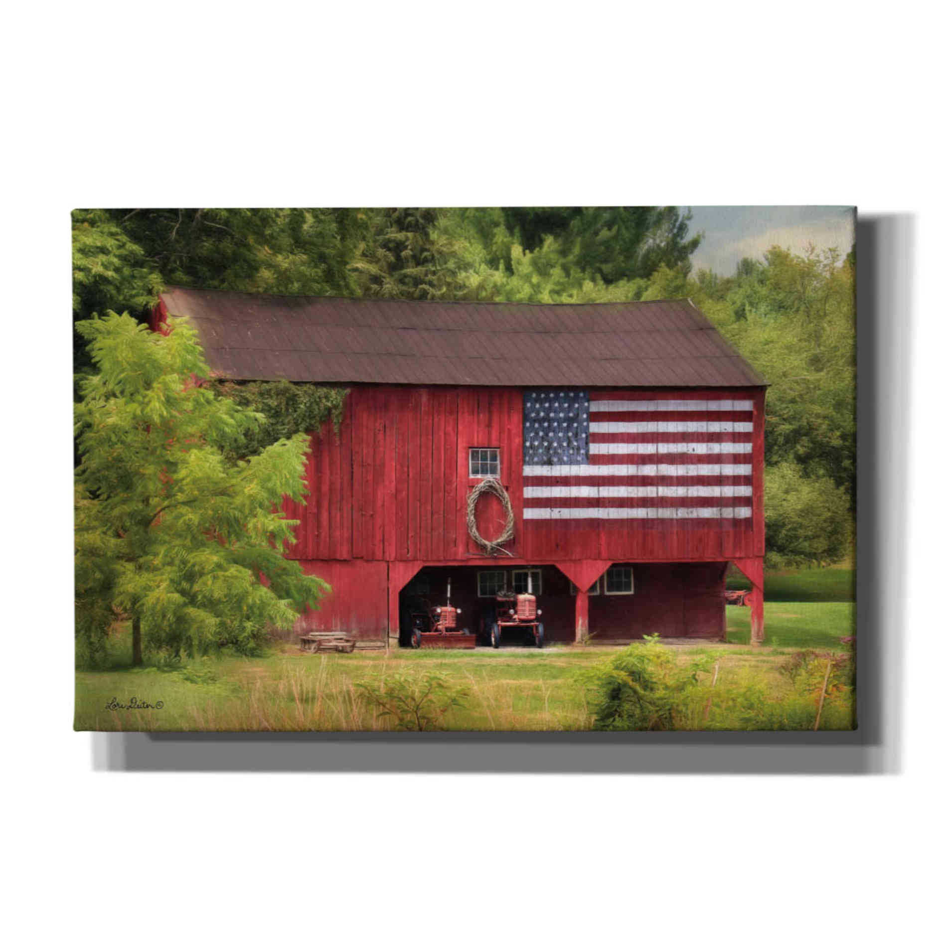'Patriotic Farmer' by Lori Deiter, Canvas Wall Art