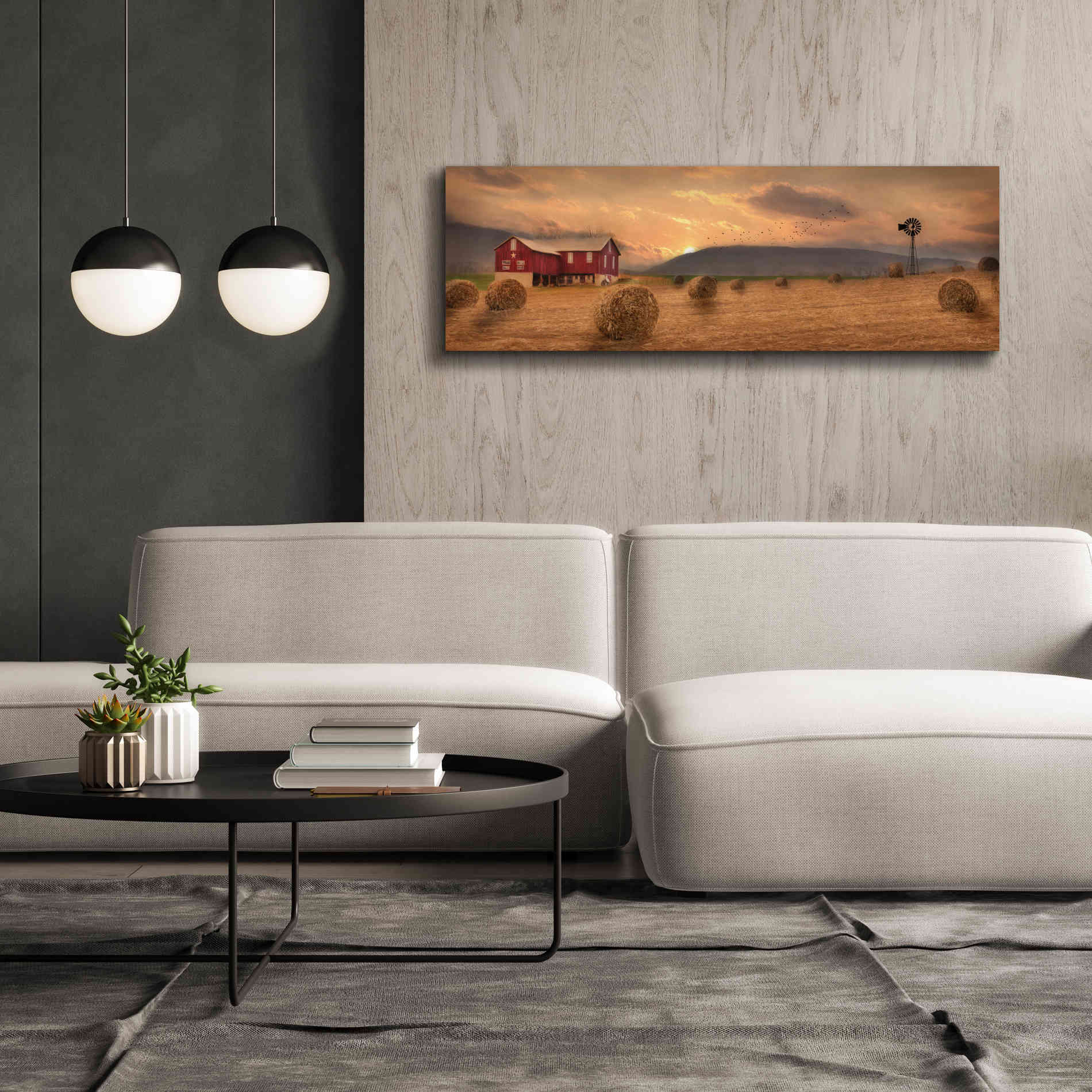 'Workin' the Farm' by Lori Deiter, Canvas Wall Art,60 x 20