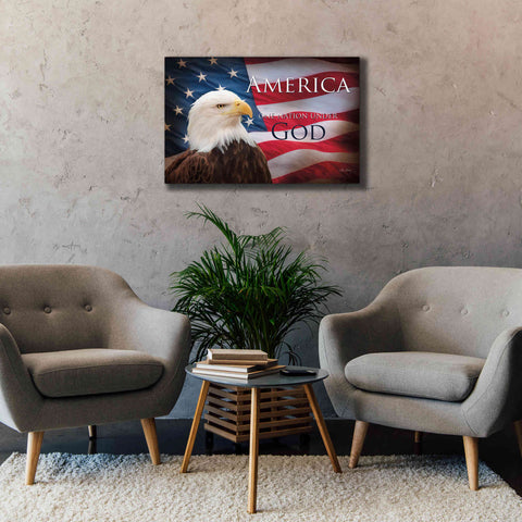 Image of 'One Nation Under God Flag' by Lori Deiter, Canvas Wall Art,40 x 26