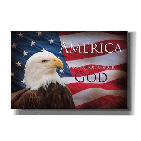 Image of 'One Nation Under God Flag' by Lori Deiter, Canvas Wall Art