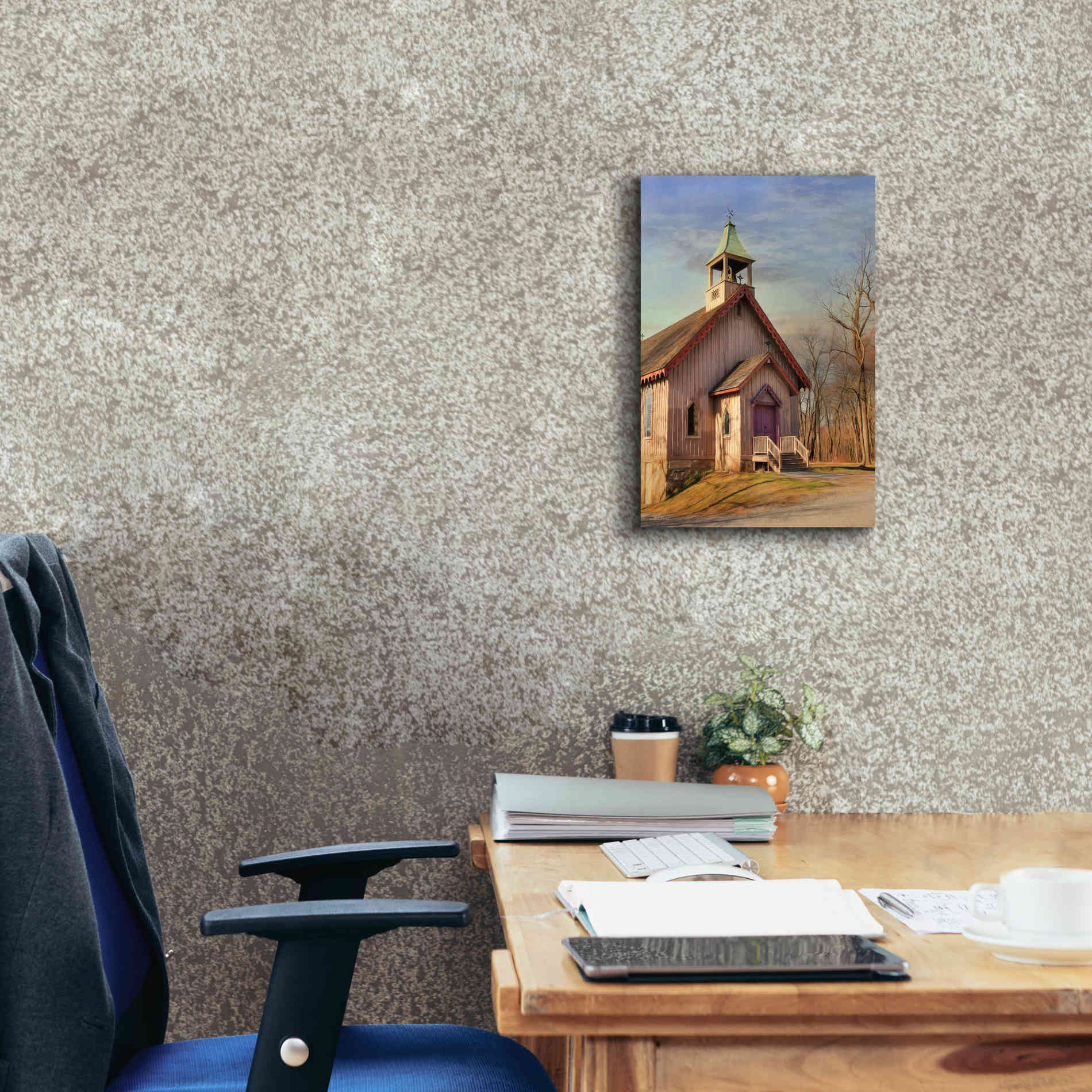 'Eckley St. James Church' by Lori Deiter, Canvas Wall Art,12 x 18