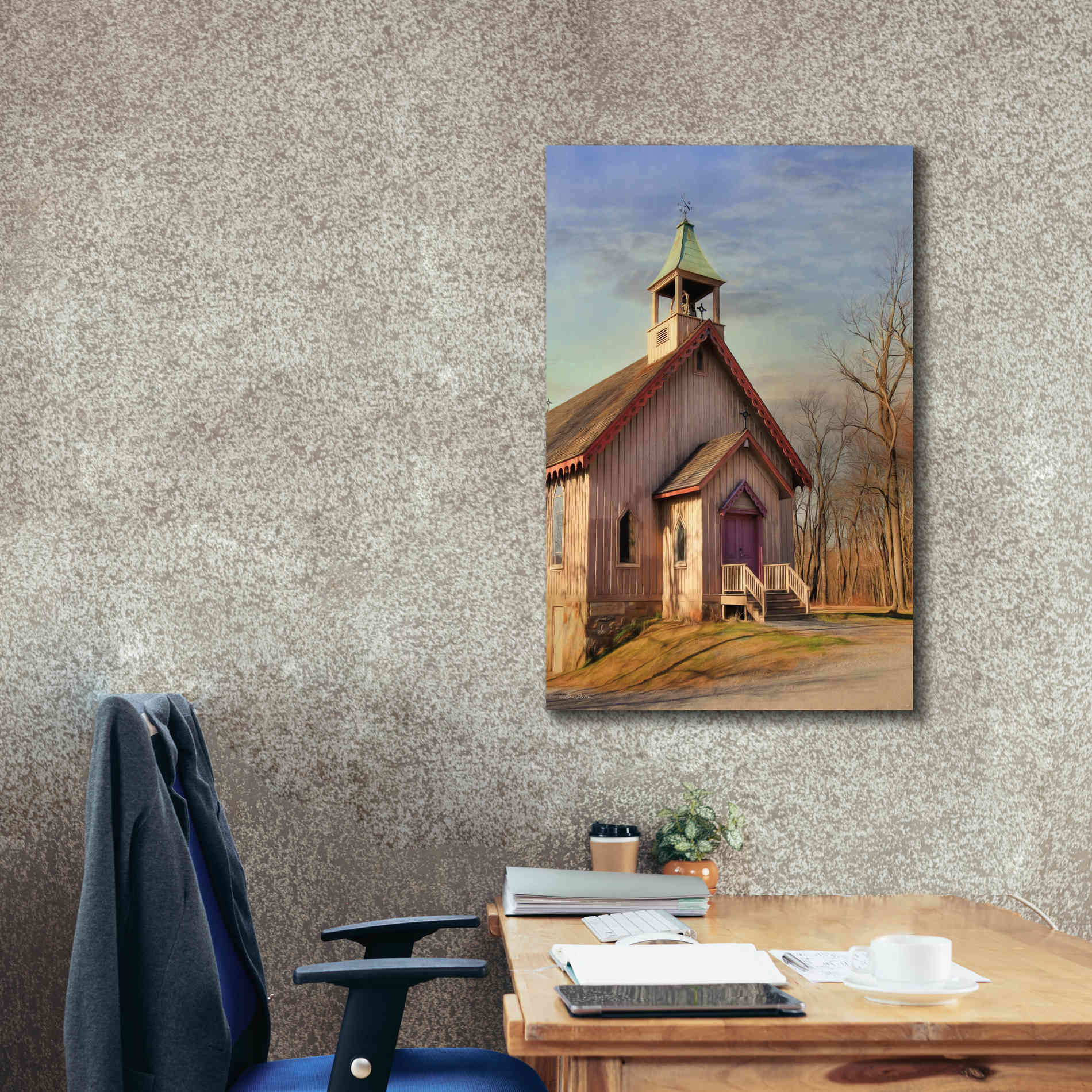 'Eckley St. James Church' by Lori Deiter, Canvas Wall Art,26 x 40