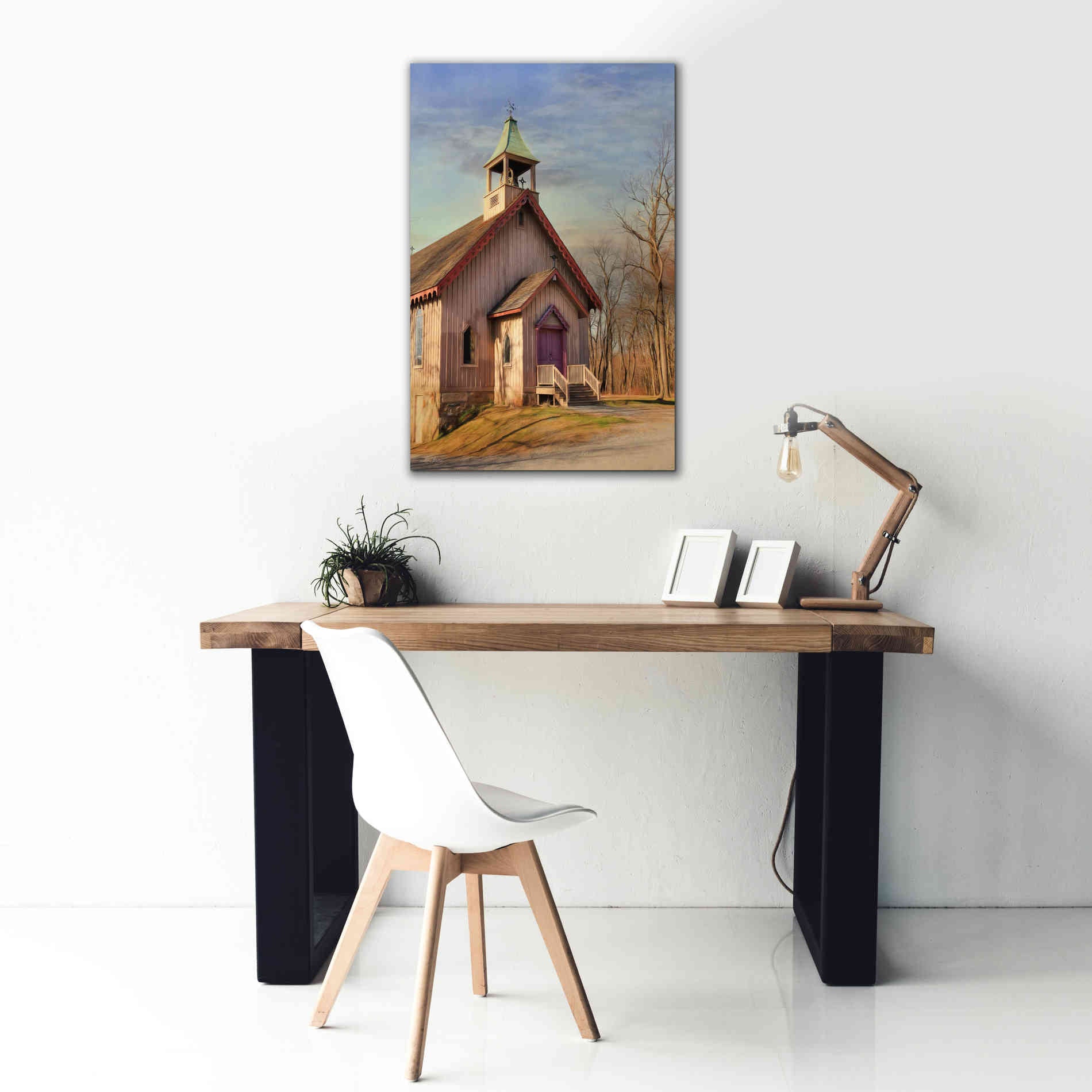 'Eckley St. James Church' by Lori Deiter, Canvas Wall Art,26 x 40