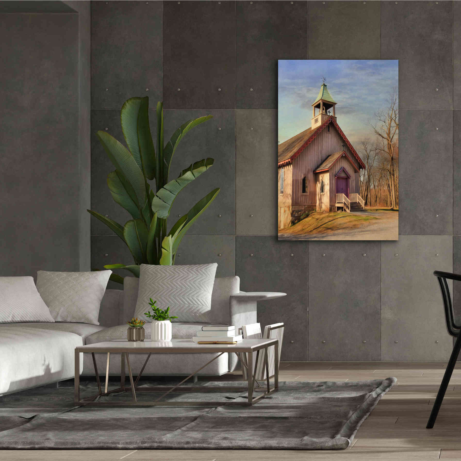 'Eckley St. James Church' by Lori Deiter, Canvas Wall Art,40 x 60