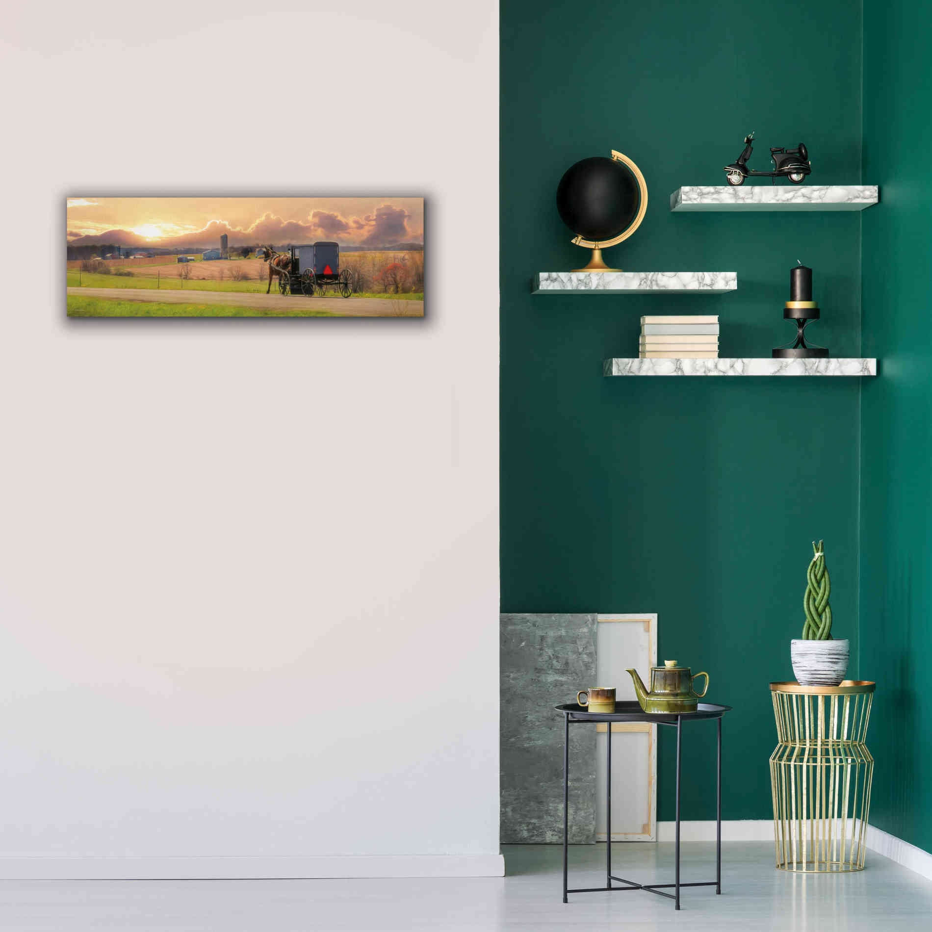 'Evening Cruise' by Lori Deiter, Canvas Wall Art,36 x 12