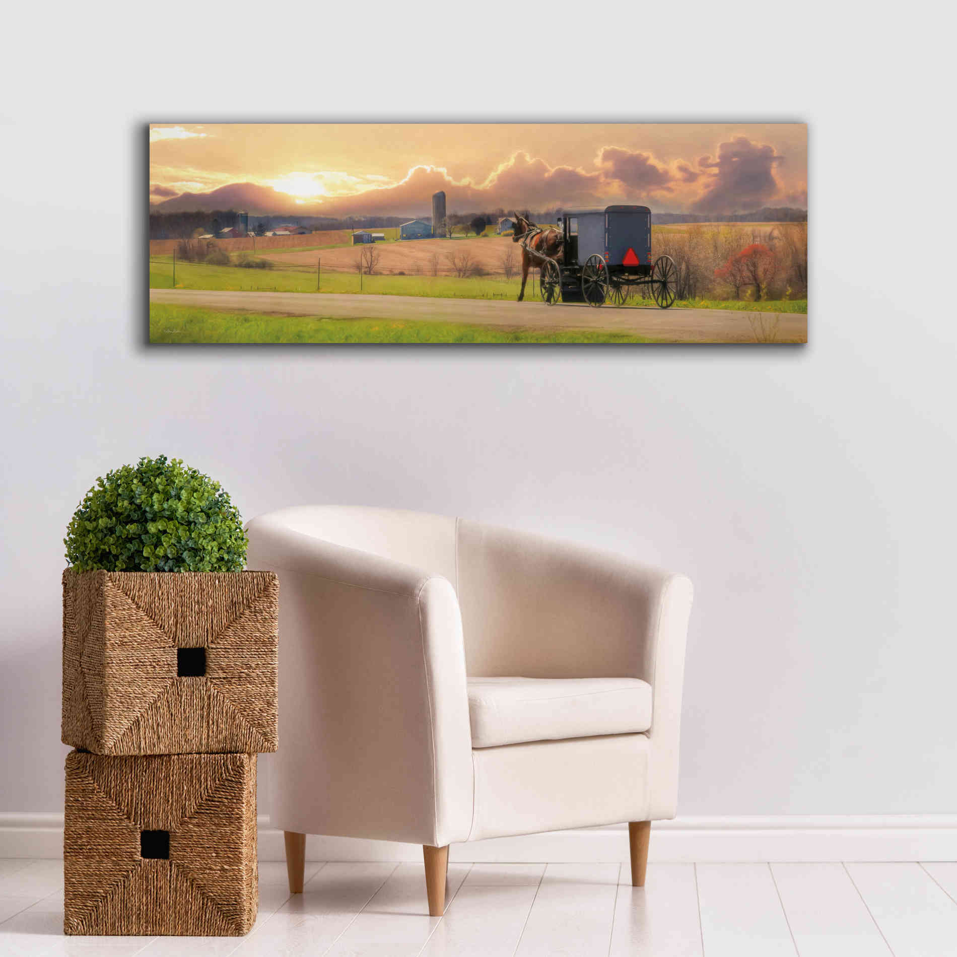 'Evening Cruise' by Lori Deiter, Canvas Wall Art,60 x 20