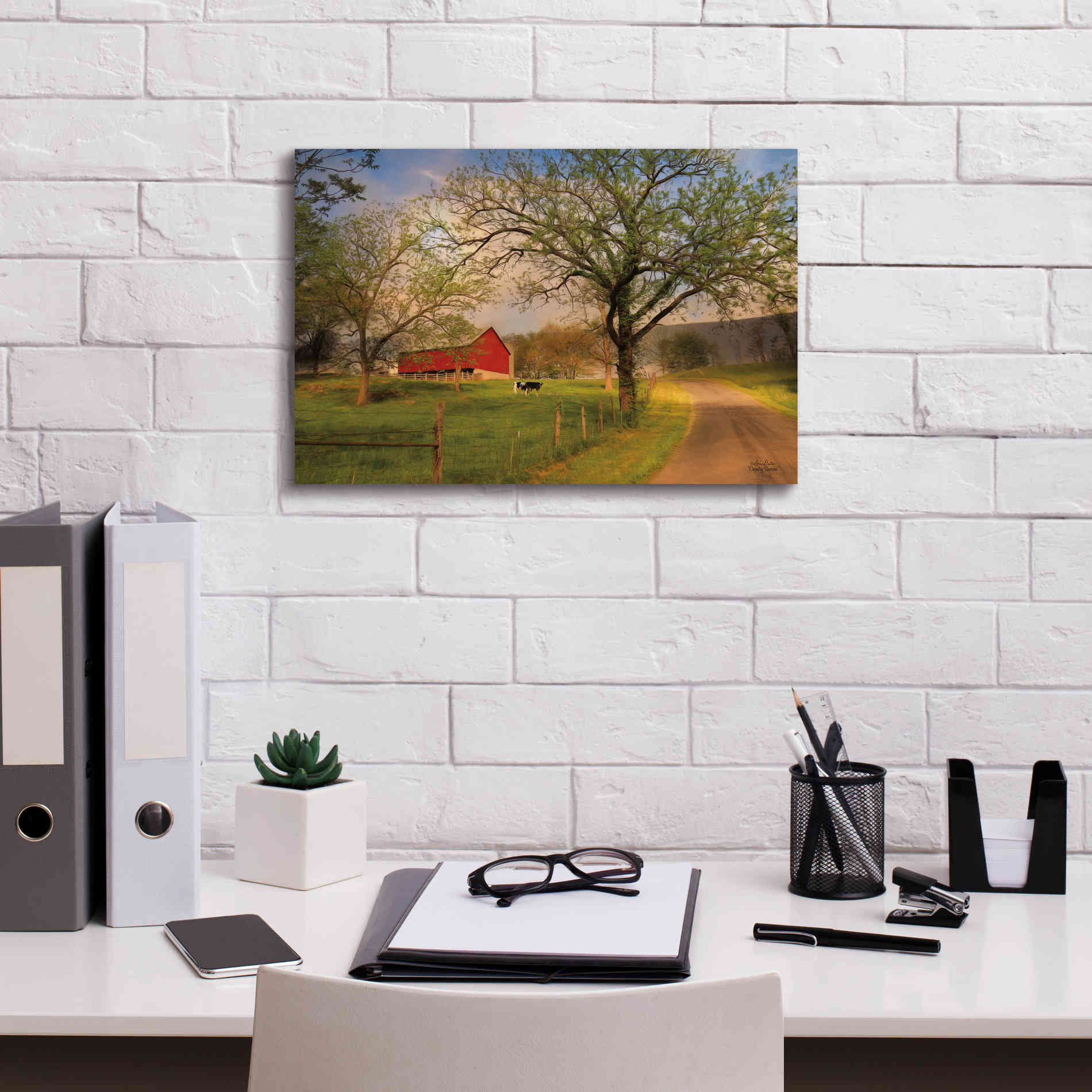 'Country Sunrise' by Lori Deiter, Canvas Wall Art,18 x 12