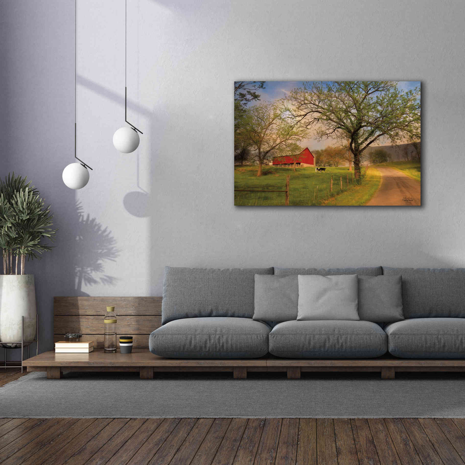 'Country Sunrise' by Lori Deiter, Canvas Wall Art,60 x 40