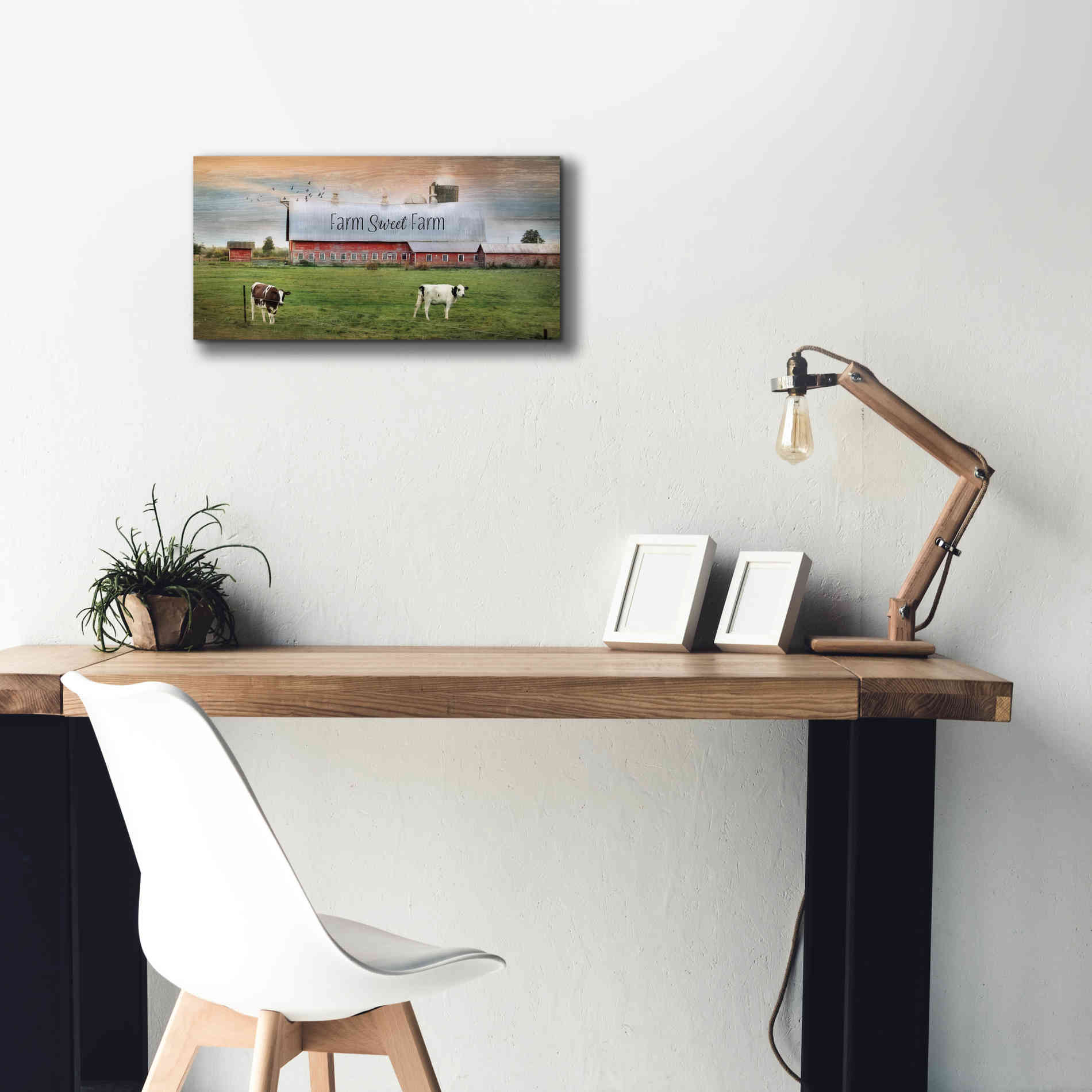 'Farm Sweet Farm' by Lori Deiter, Canvas Wall Art,24 x 12