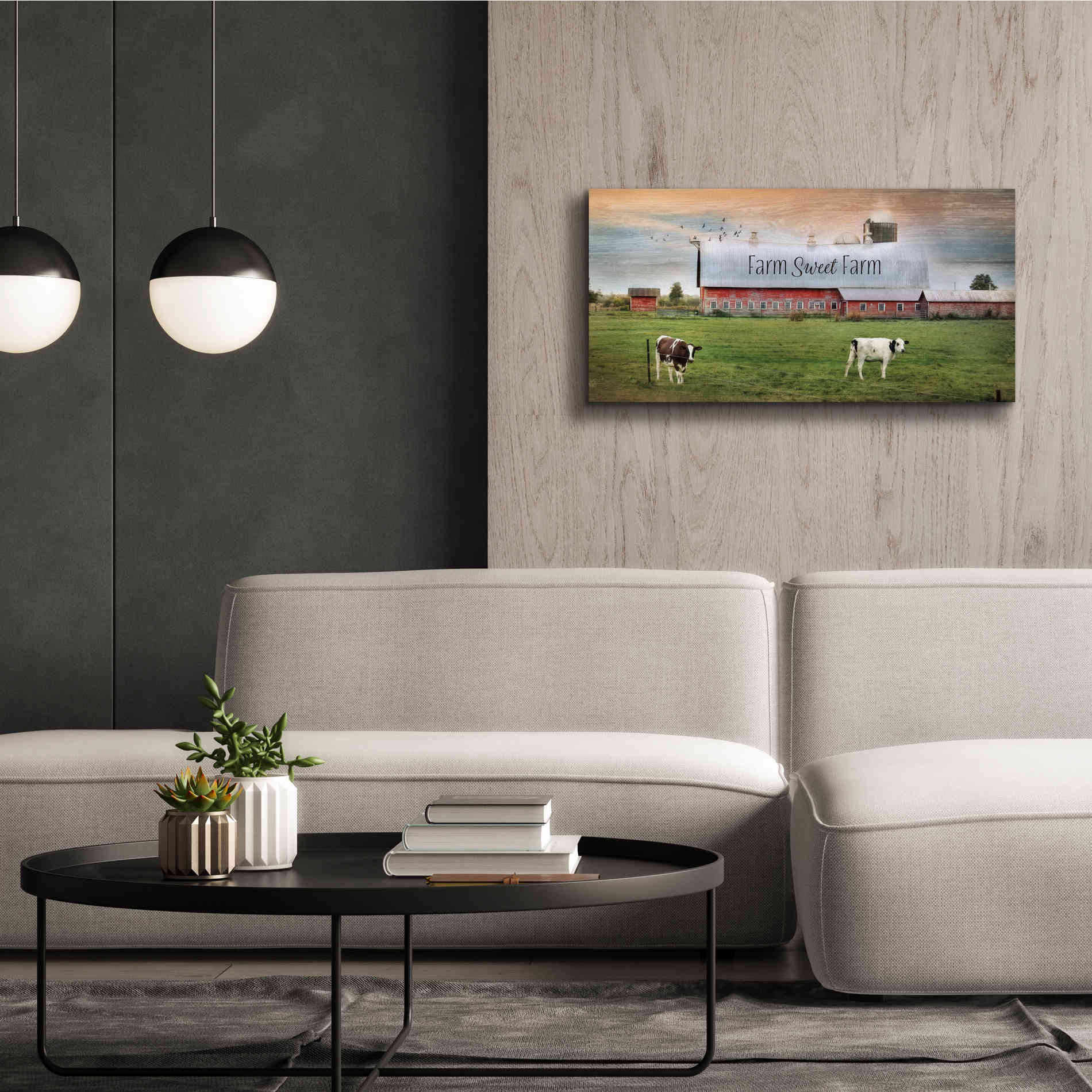 'Farm Sweet Farm' by Lori Deiter, Canvas Wall Art,40 x 20