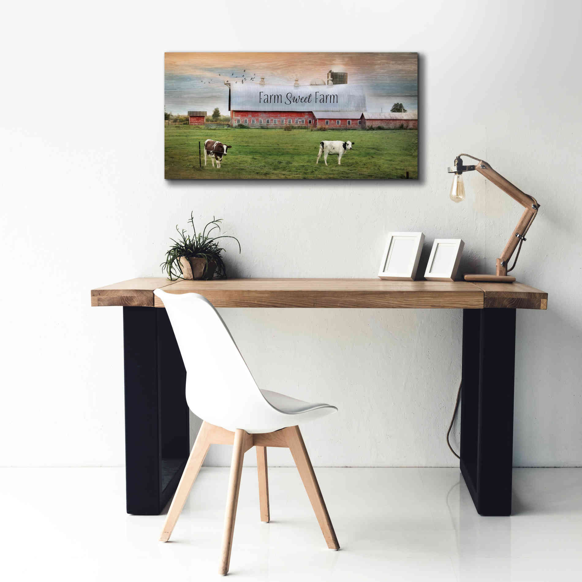 'Farm Sweet Farm' by Lori Deiter, Canvas Wall Art,40 x 20