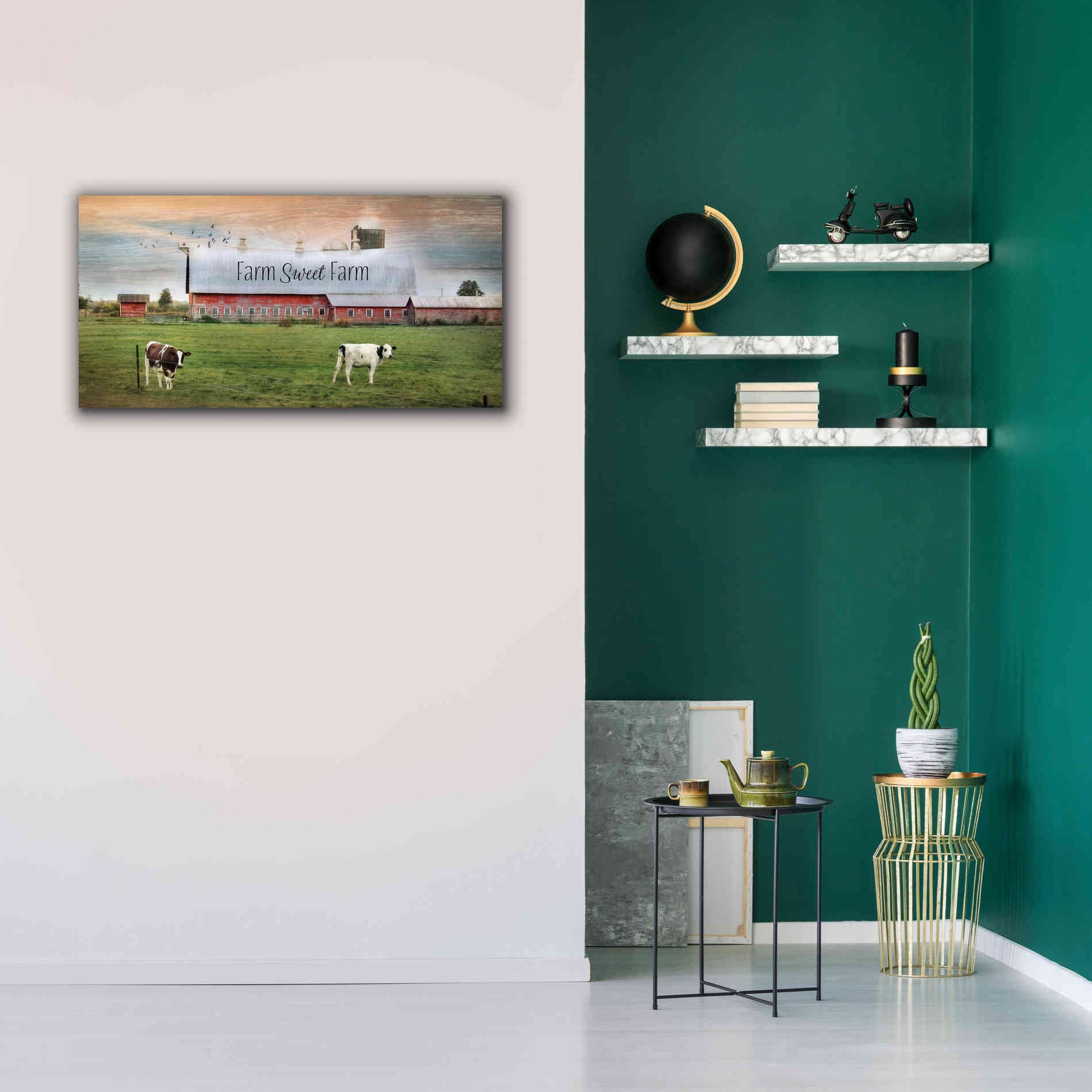 'Farm Sweet Farm' by Lori Deiter, Canvas Wall Art,40 x 20