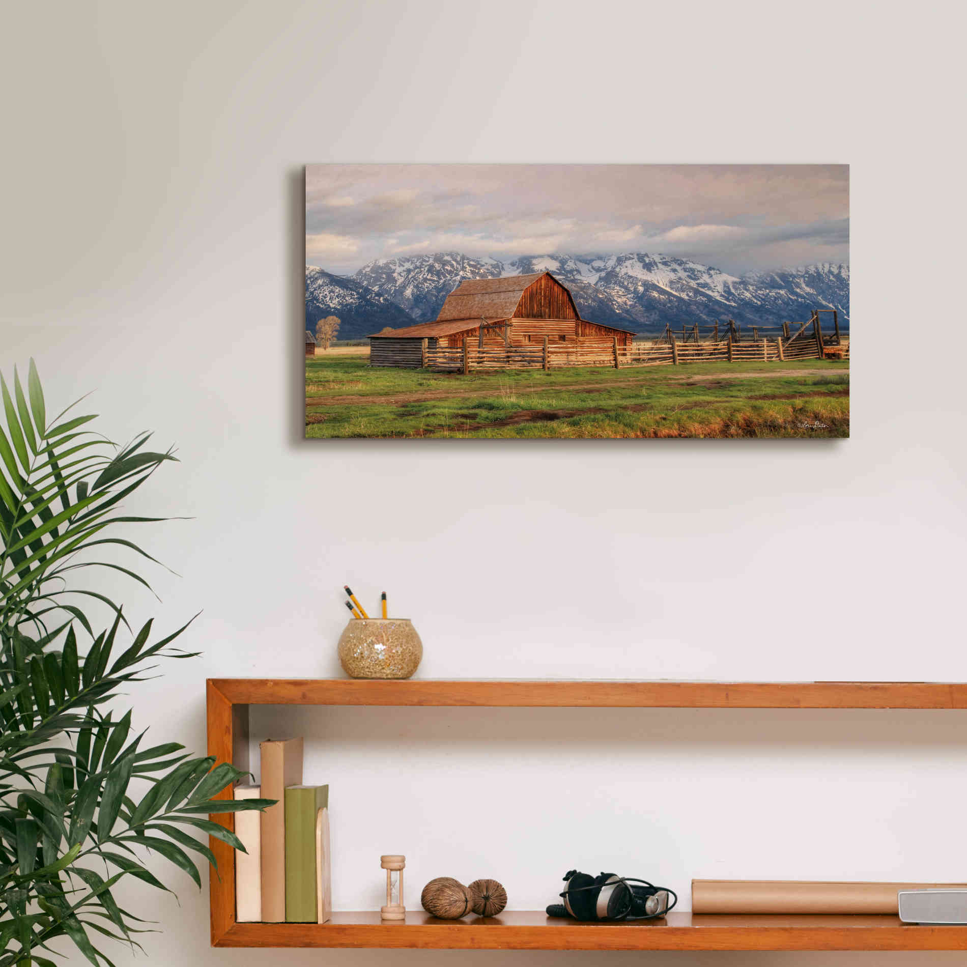 'Mormon Row II' by Lori Deiter, Canvas Wall Art,24 x 12