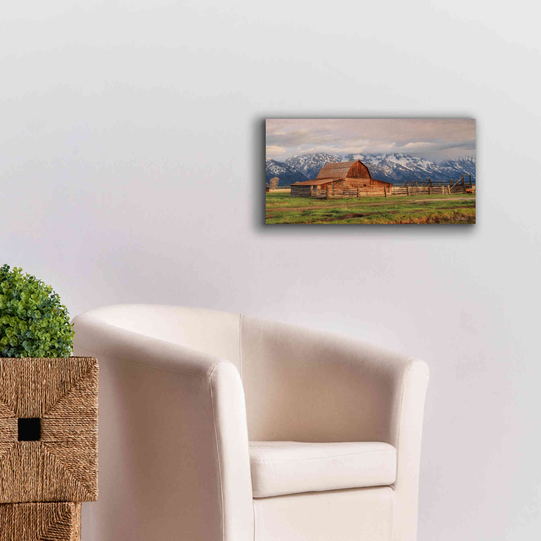 'Mormon Row II' by Lori Deiter, Canvas Wall Art,24 x 12