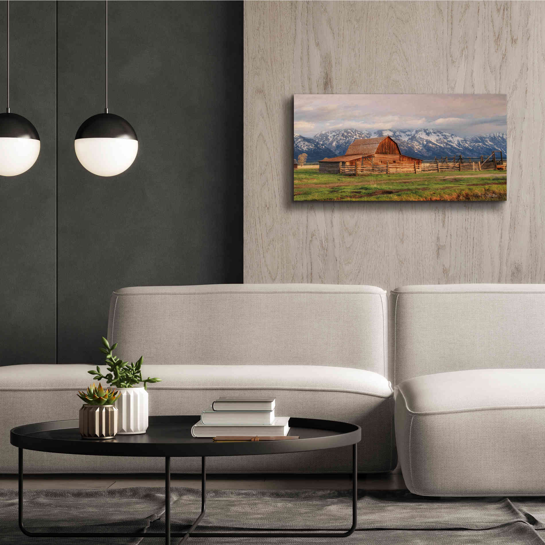 'Mormon Row II' by Lori Deiter, Canvas Wall Art,40 x 20