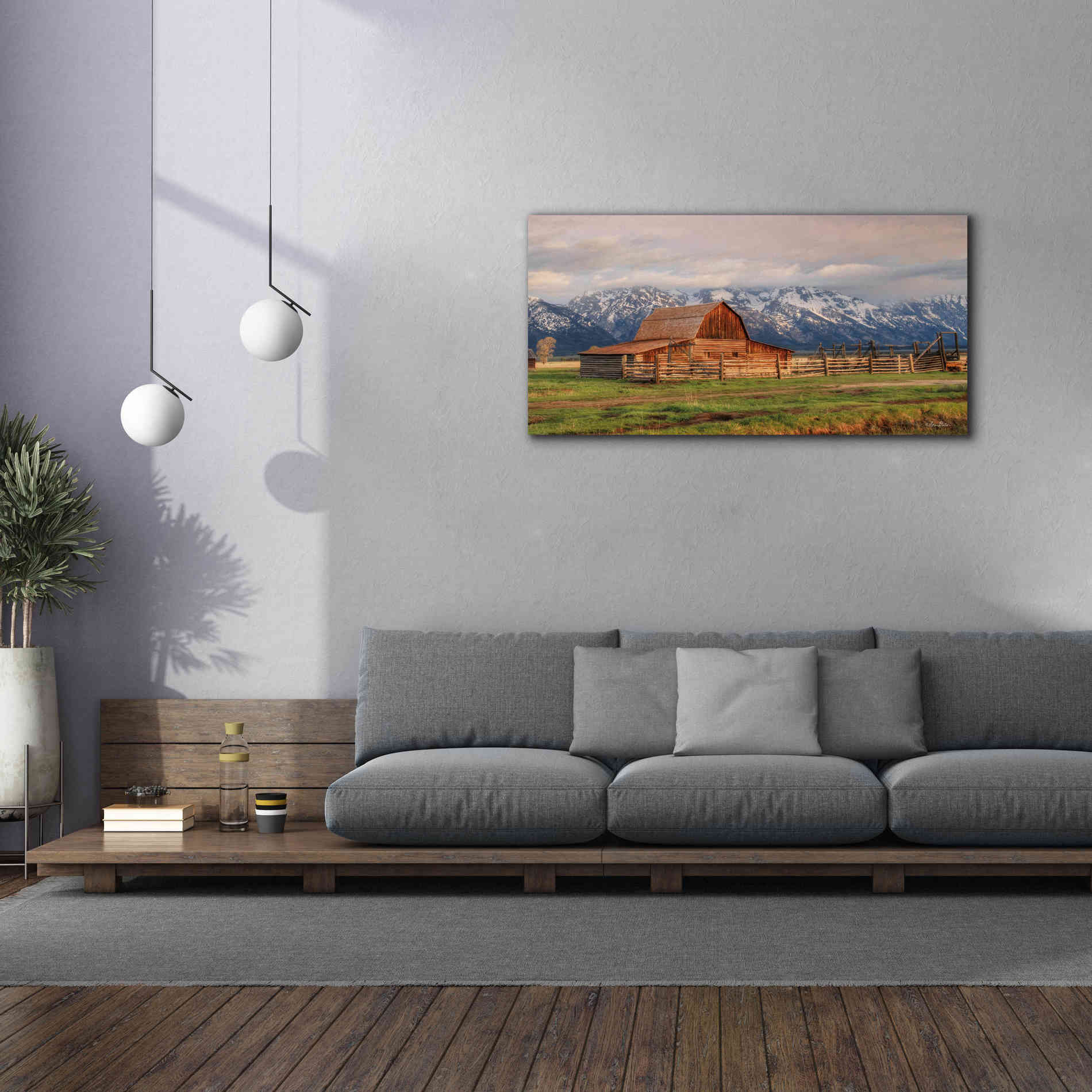 'Mormon Row II' by Lori Deiter, Canvas Wall Art,60 x 30