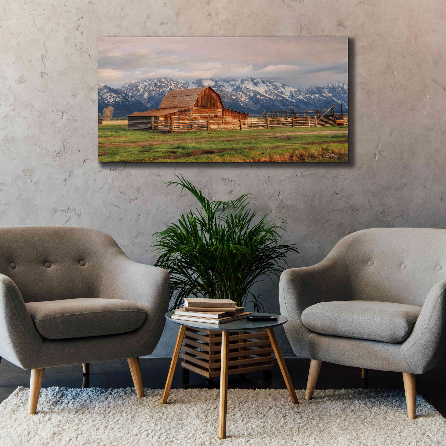 'Mormon Row II' by Lori Deiter, Canvas Wall Art,60 x 30