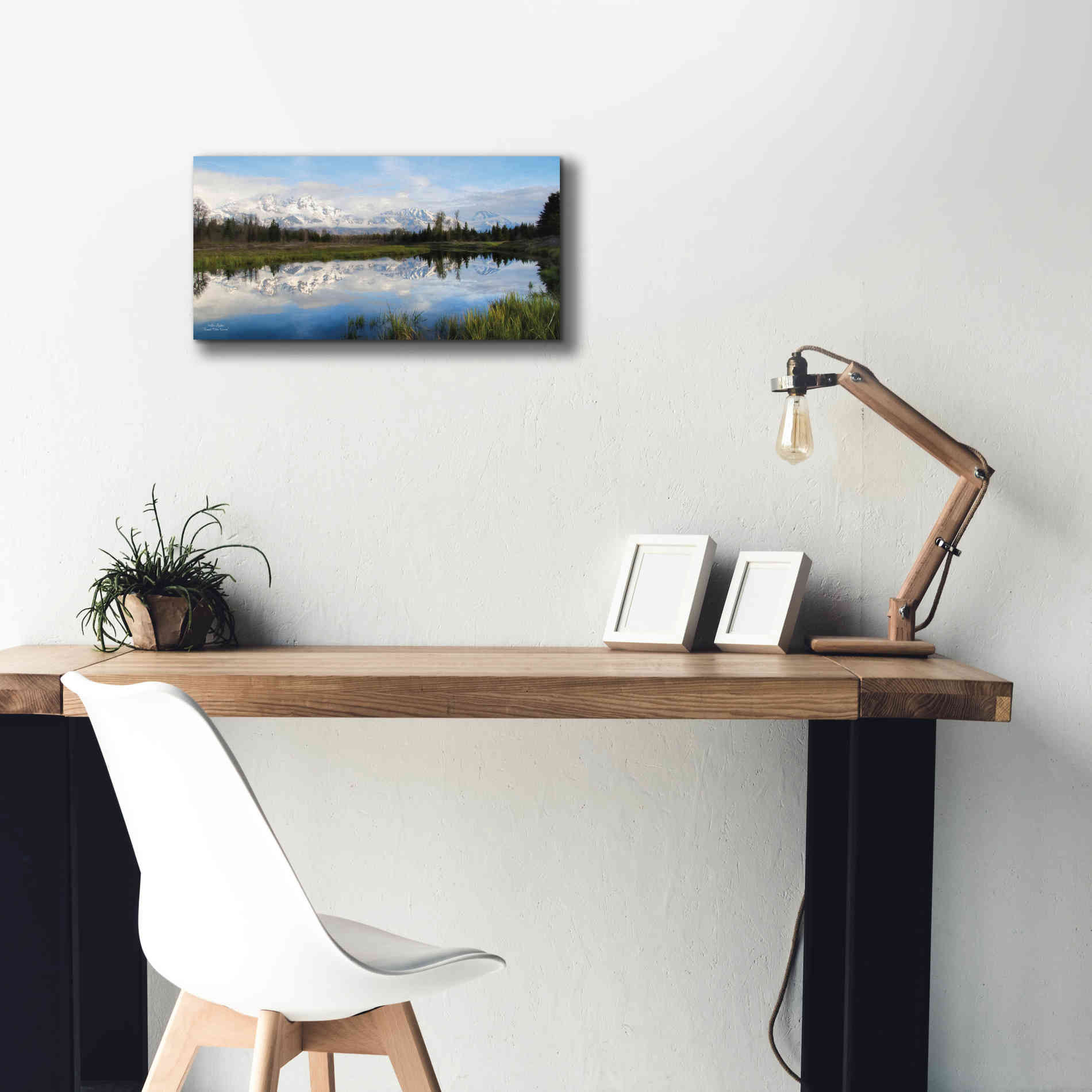 'Grand Teton Sunrise' by Lori Deiter, Canvas Wall Art,24 x 12
