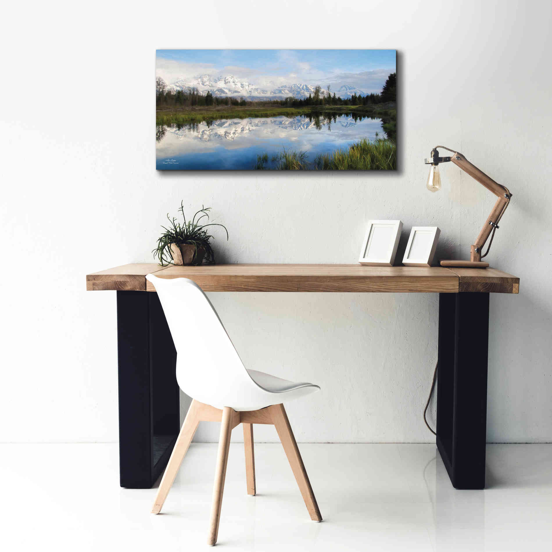 'Grand Teton Sunrise' by Lori Deiter, Canvas Wall Art,40 x 20