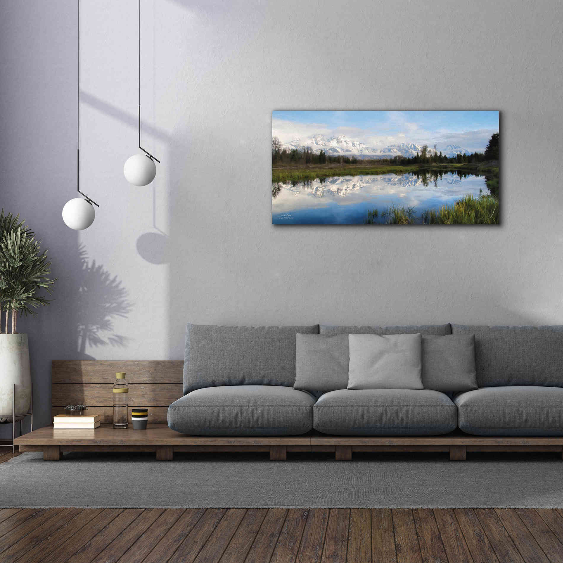 'Grand Teton Sunrise' by Lori Deiter, Canvas Wall Art,60 x 30