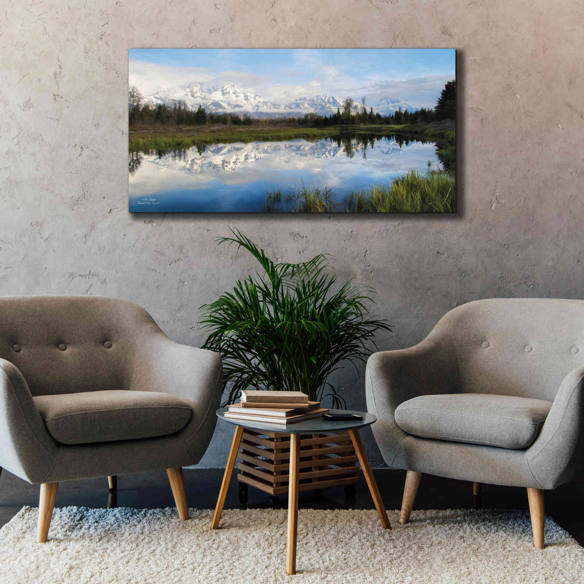 'Grand Teton Sunrise' by Lori Deiter, Canvas Wall Art,60 x 30