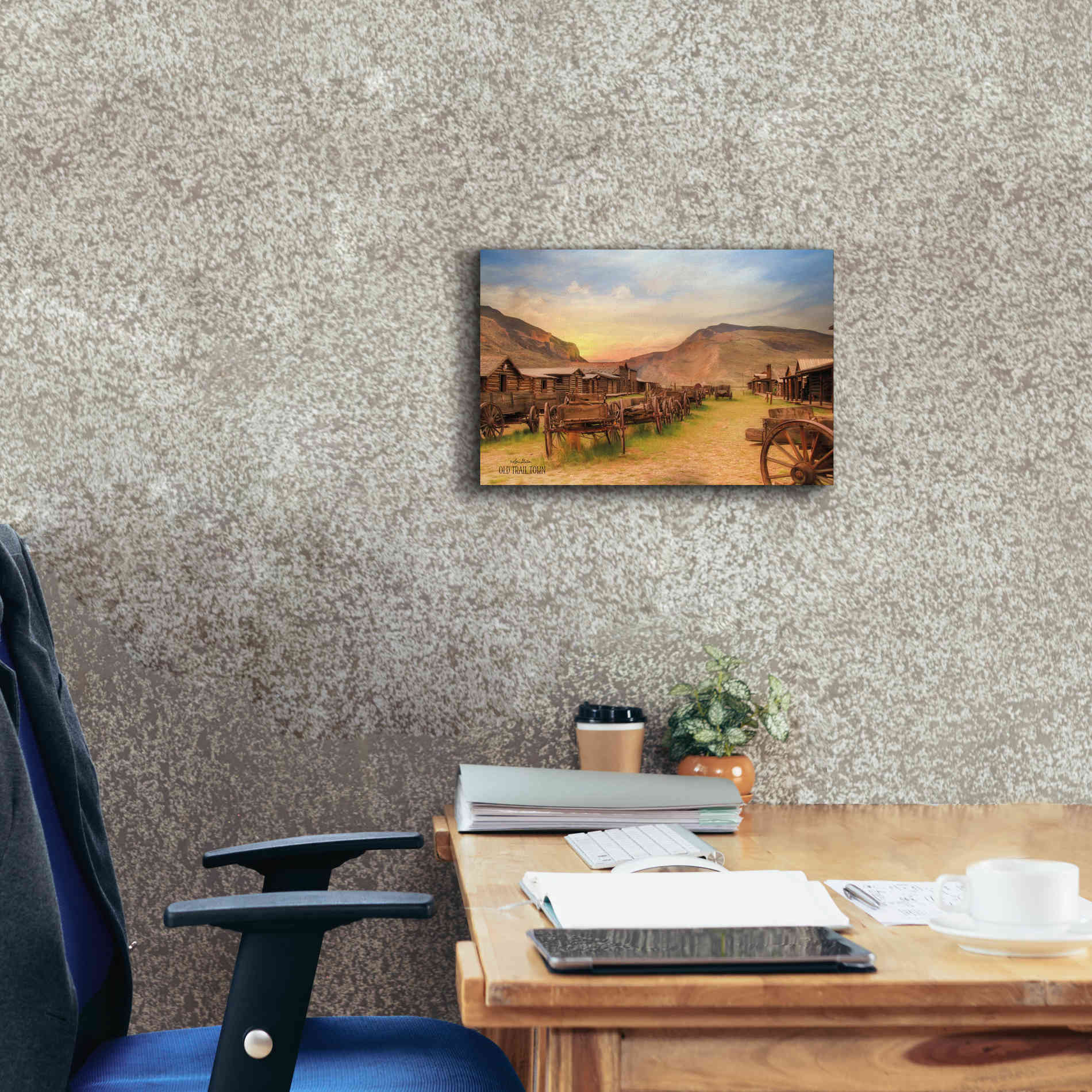 'Old Trail Town' by Lori Deiter, Canvas Wall Art,18 x 12