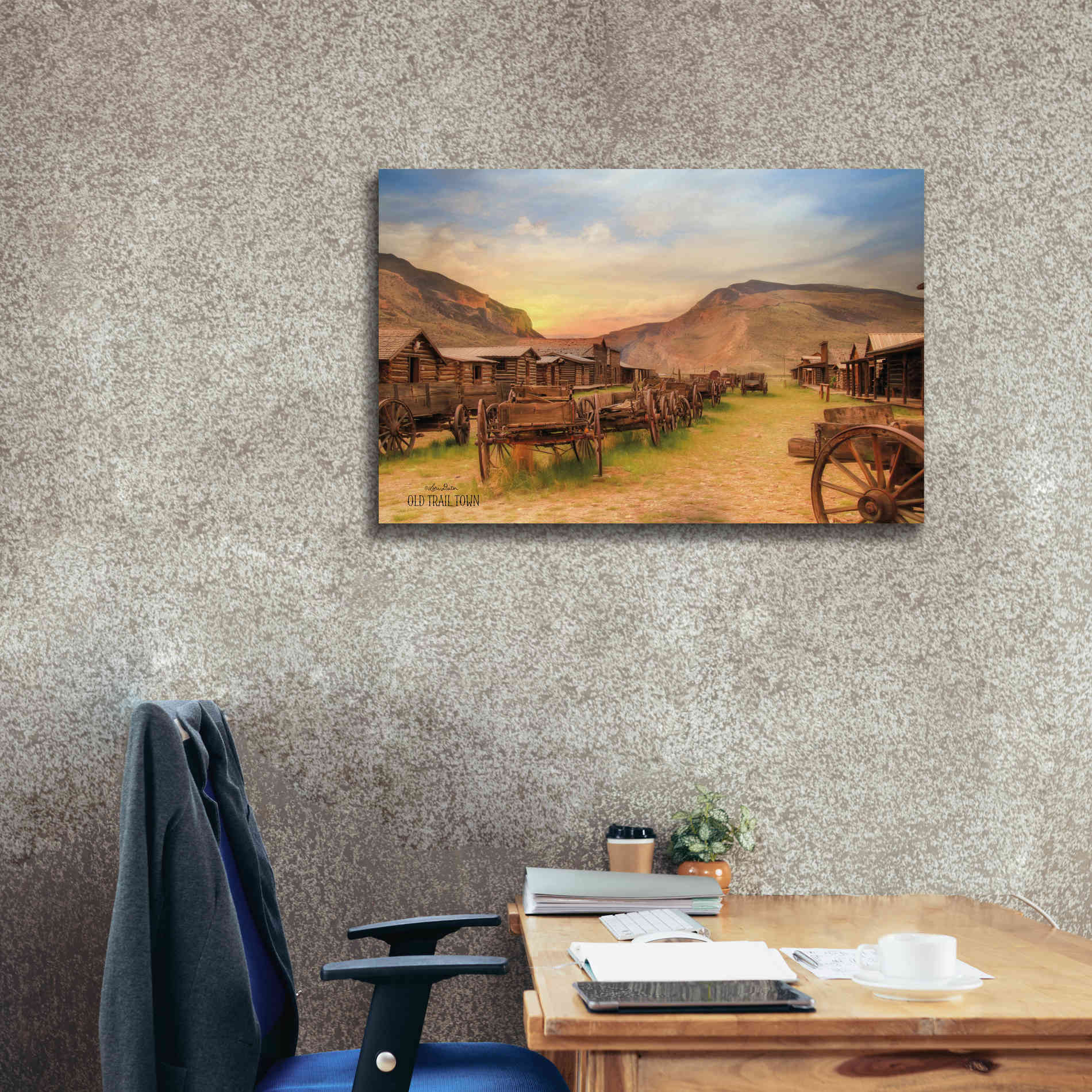 'Old Trail Town' by Lori Deiter, Canvas Wall Art,40 x 26