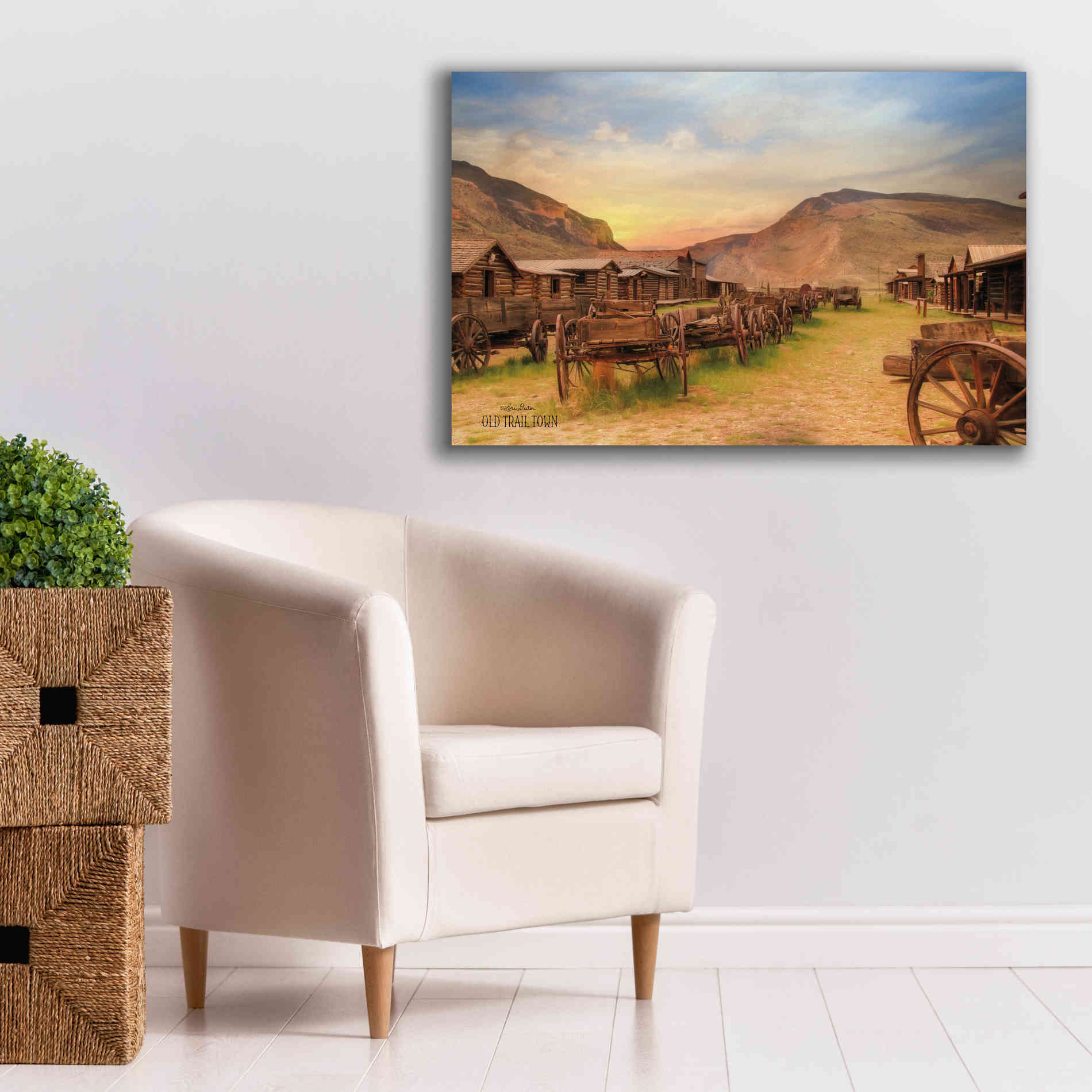 'Old Trail Town' by Lori Deiter, Canvas Wall Art,40 x 26